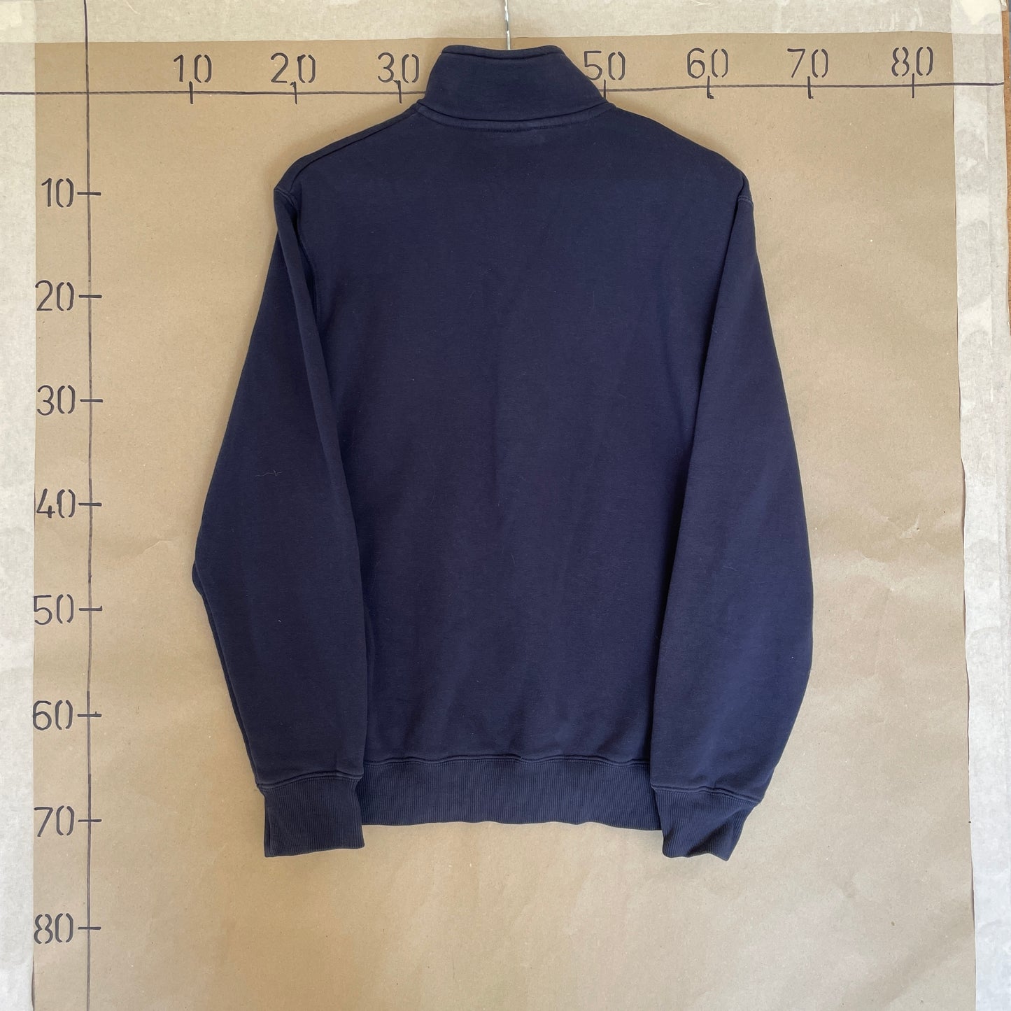Blå Vintage Russell Athletic 1/4 Zip Sweatshirt