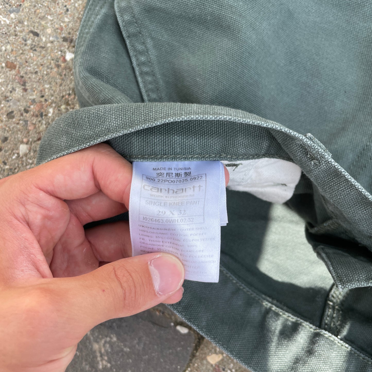 Grønne Carhartt Single Knee Work Pants