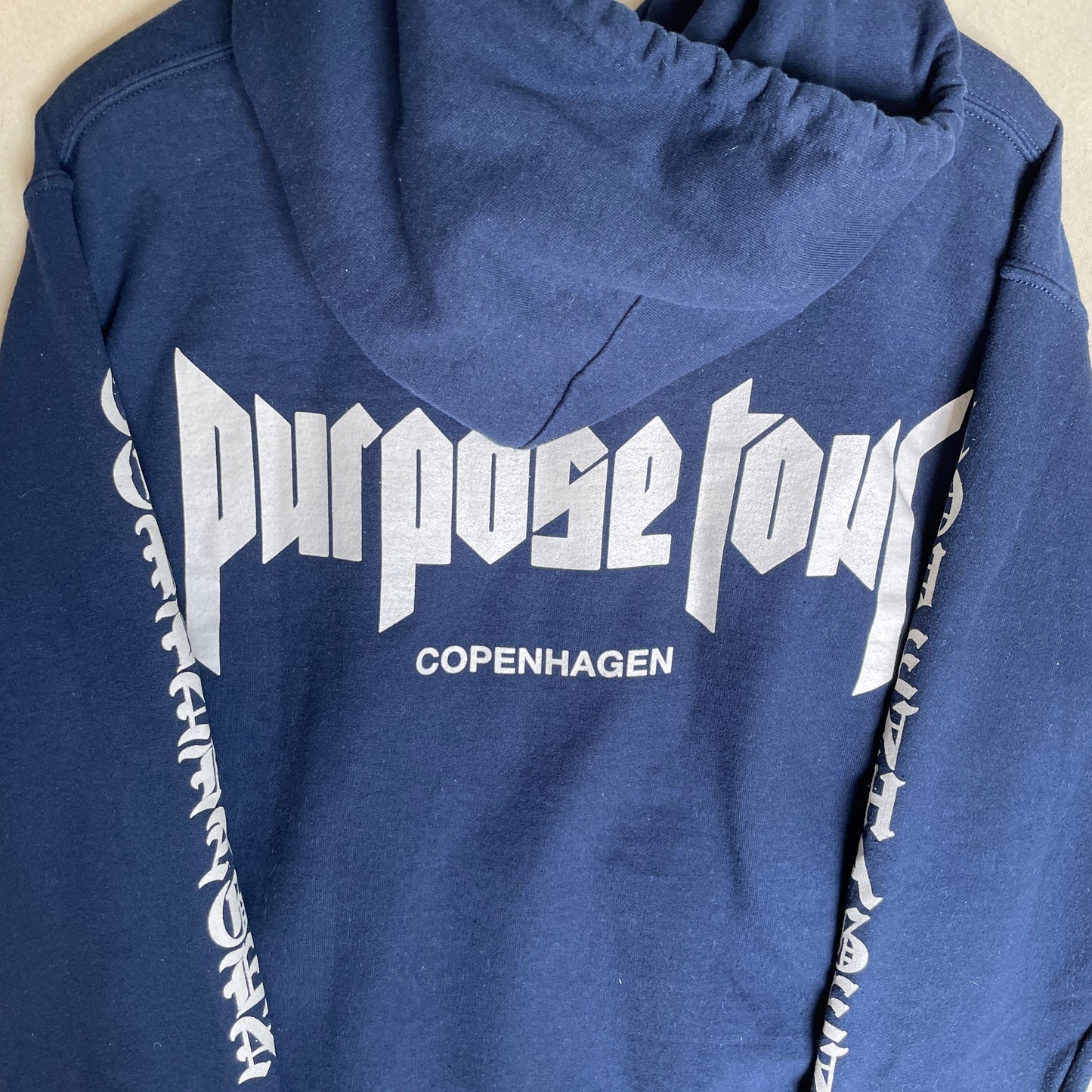 Mørkeblå Justin Bieber Purpose Tour “Staff” Hoodie