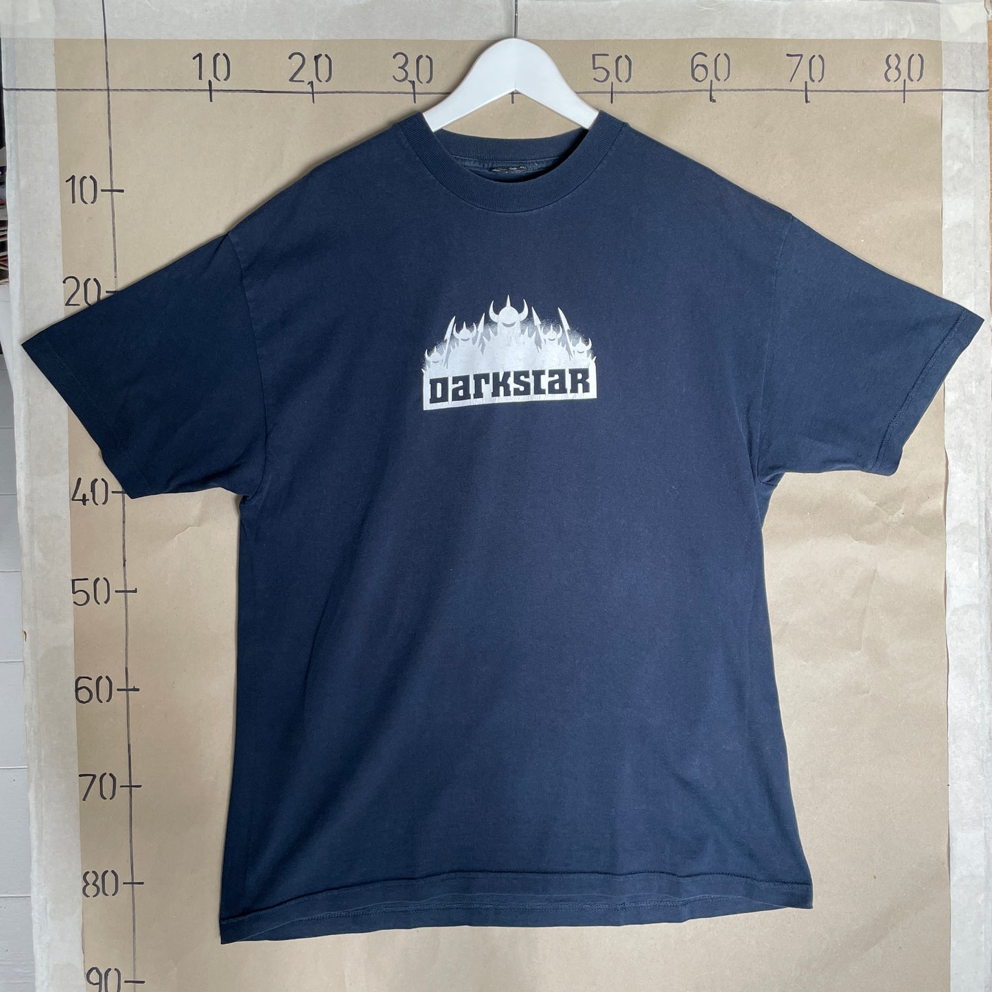 Mørkeblå Darkstar Skateboarding T-Shirt Med Logo Print