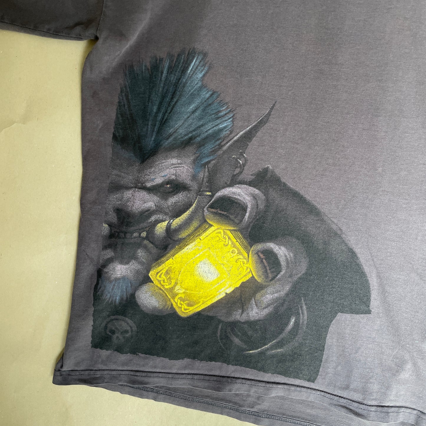Grå Vintage World Of Warcraft Trading Card Game 2006 Launch T-Shirt