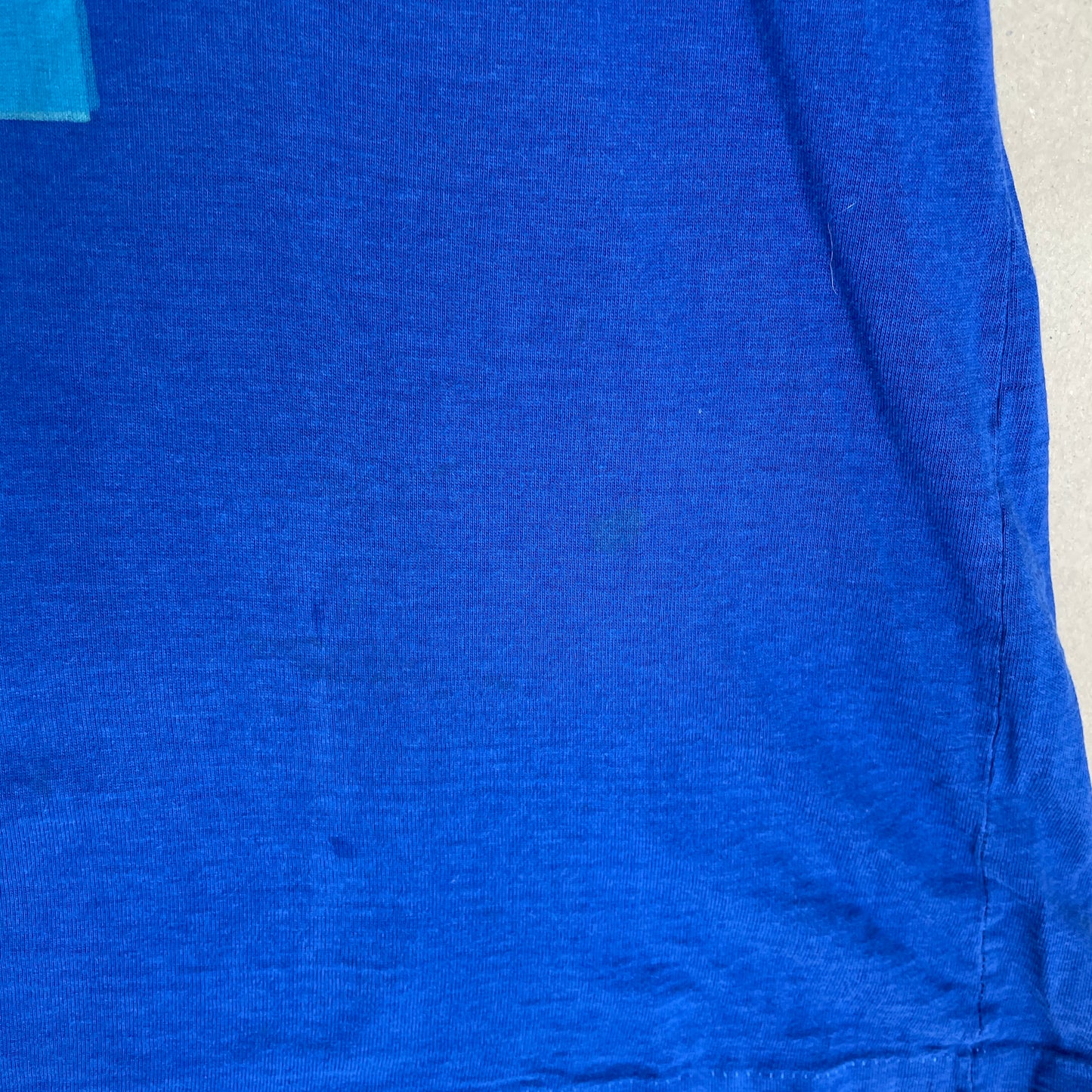Blå Vintage T-Shirt Med Grafisk Typografi Print