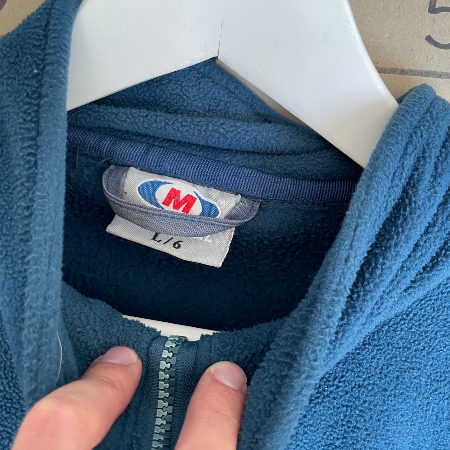 Blå Vintage Montreal Hockey Fleece Med Lynlås