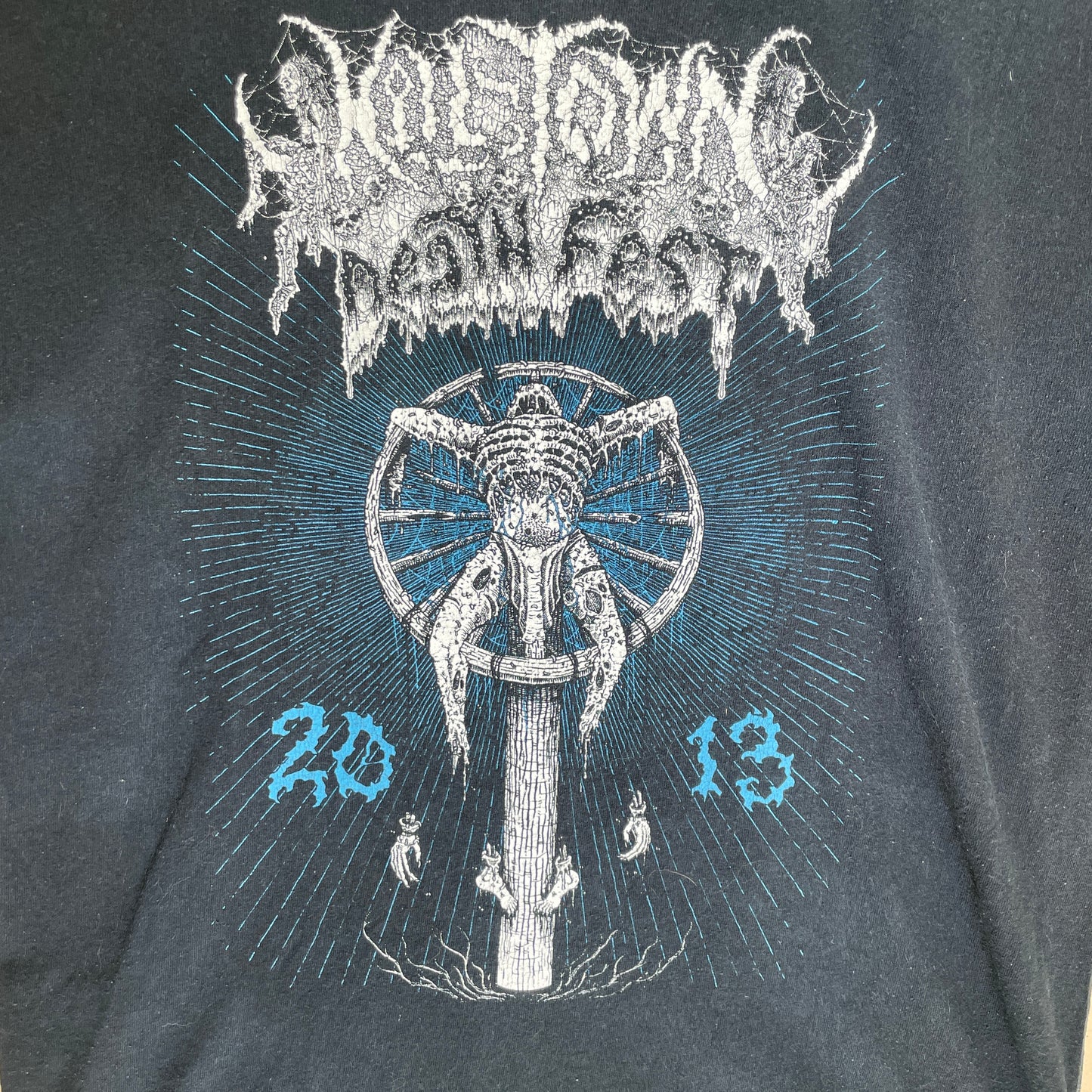 Sort Holstebro Death Fest T-Shirt Med Grafik Print – 2013 Festival Merchandise