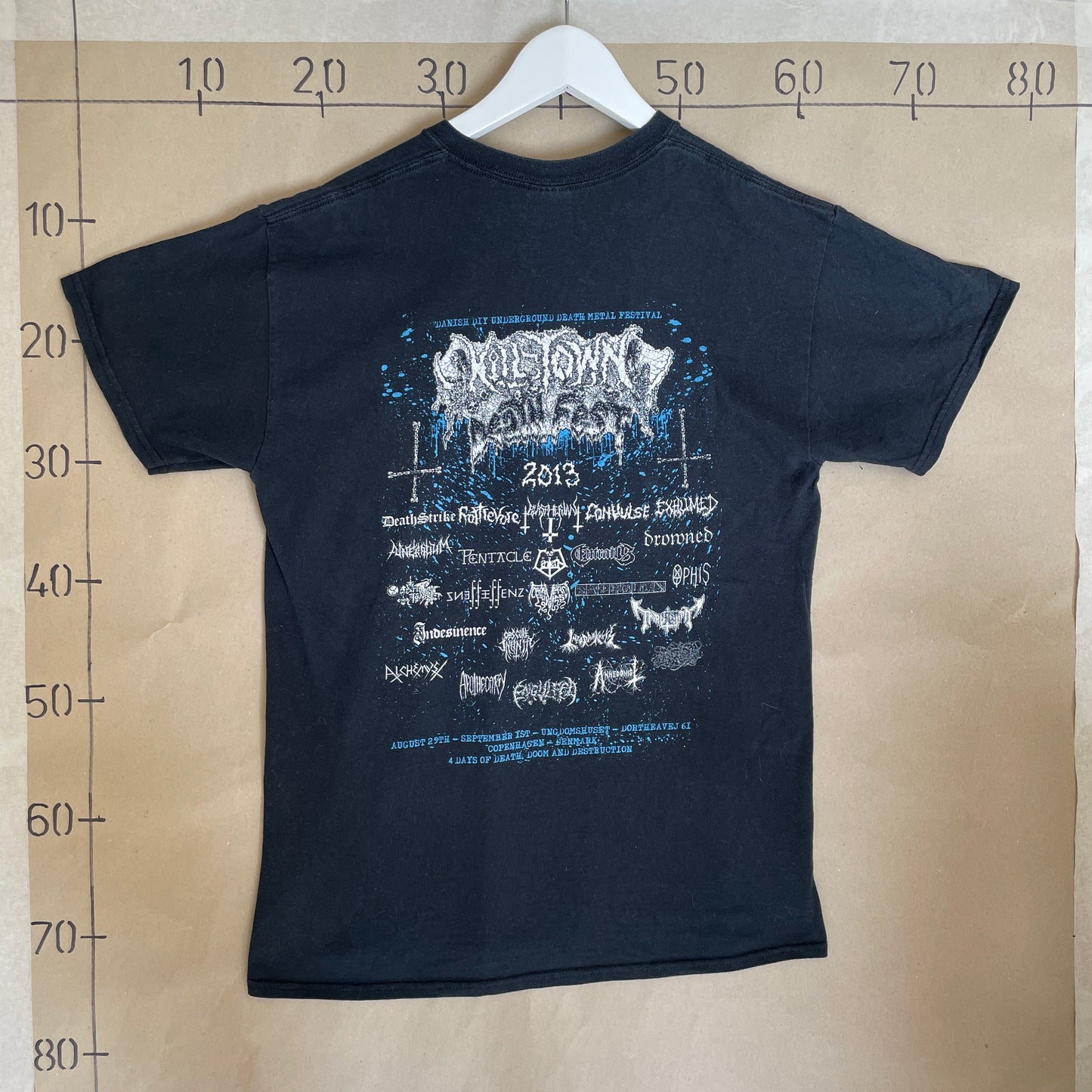 Sort Holstebro Death Fest T-Shirt Med Grafik Print – 2013 Festival Merchandise