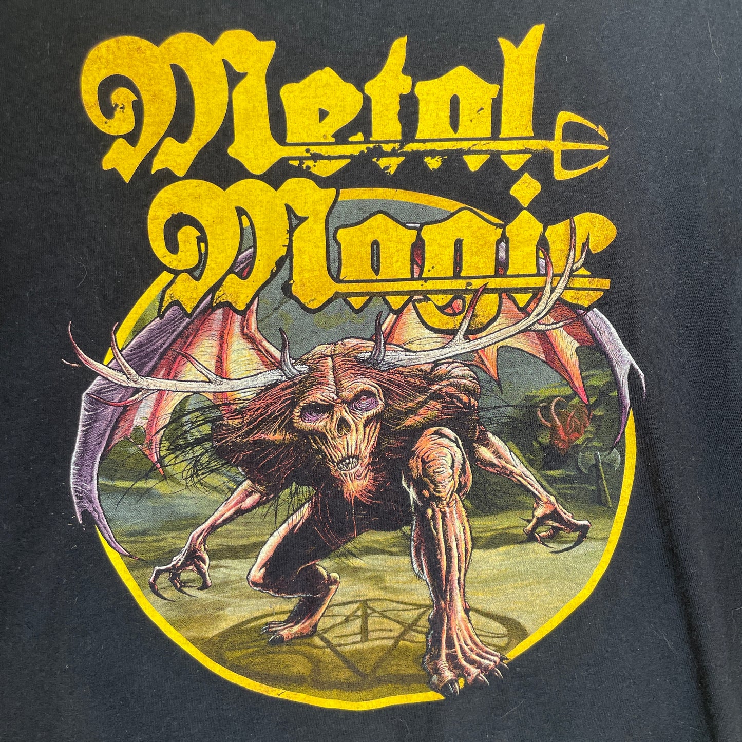 Sort Metal Magic Festival T-Shirt Med Gul Grafik