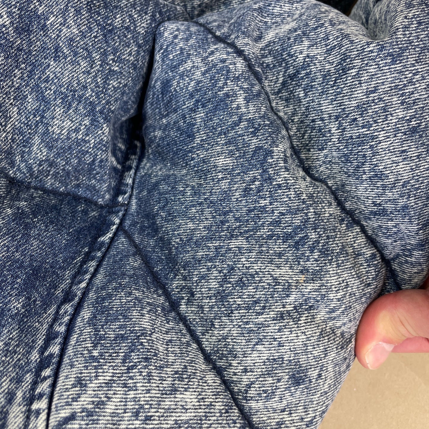 Blå Vintage Han Kjøbenhavn Denim Look Puffer Jakke