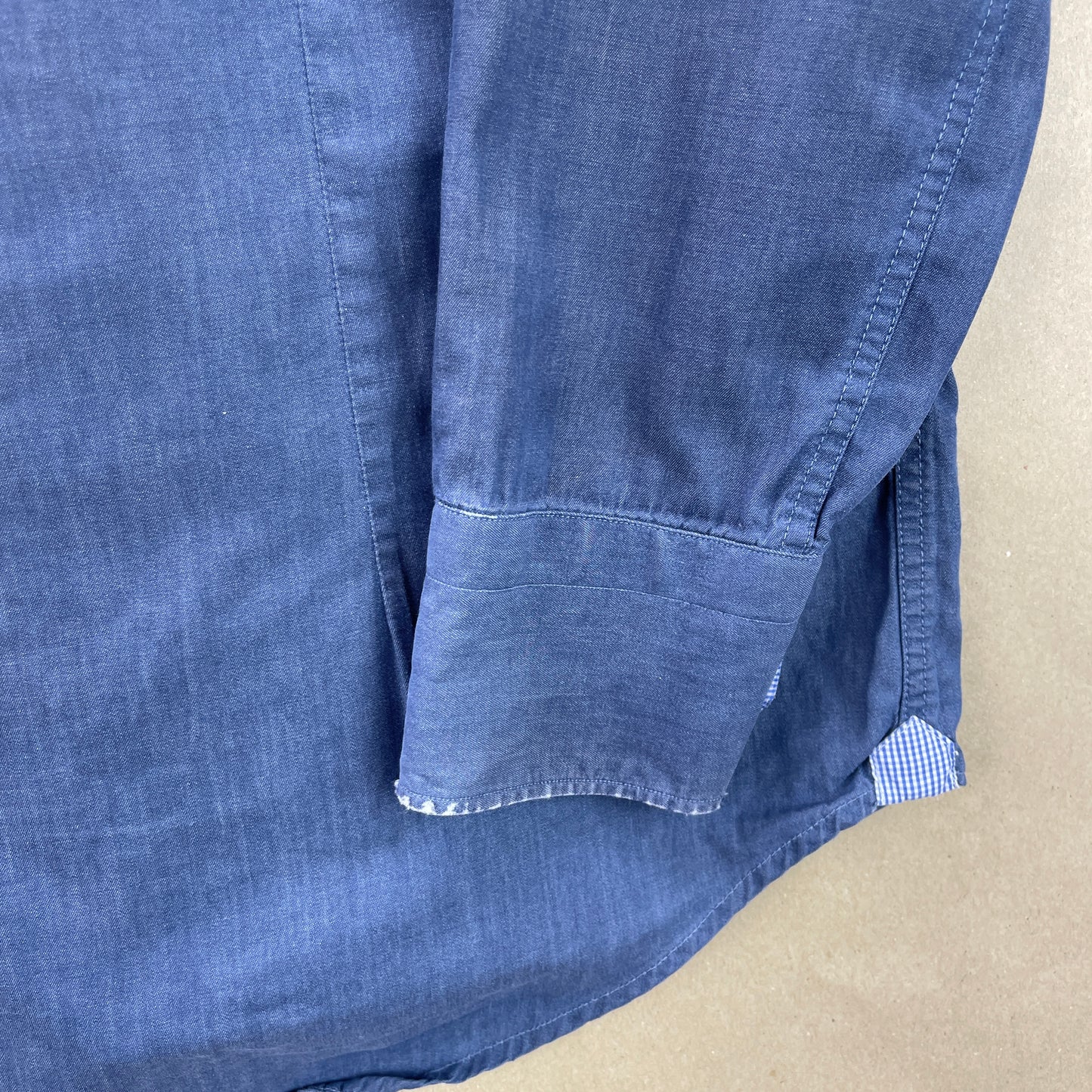 Jens Jakobsen Blå Bomuldsskjorte Med Lange Ærmer