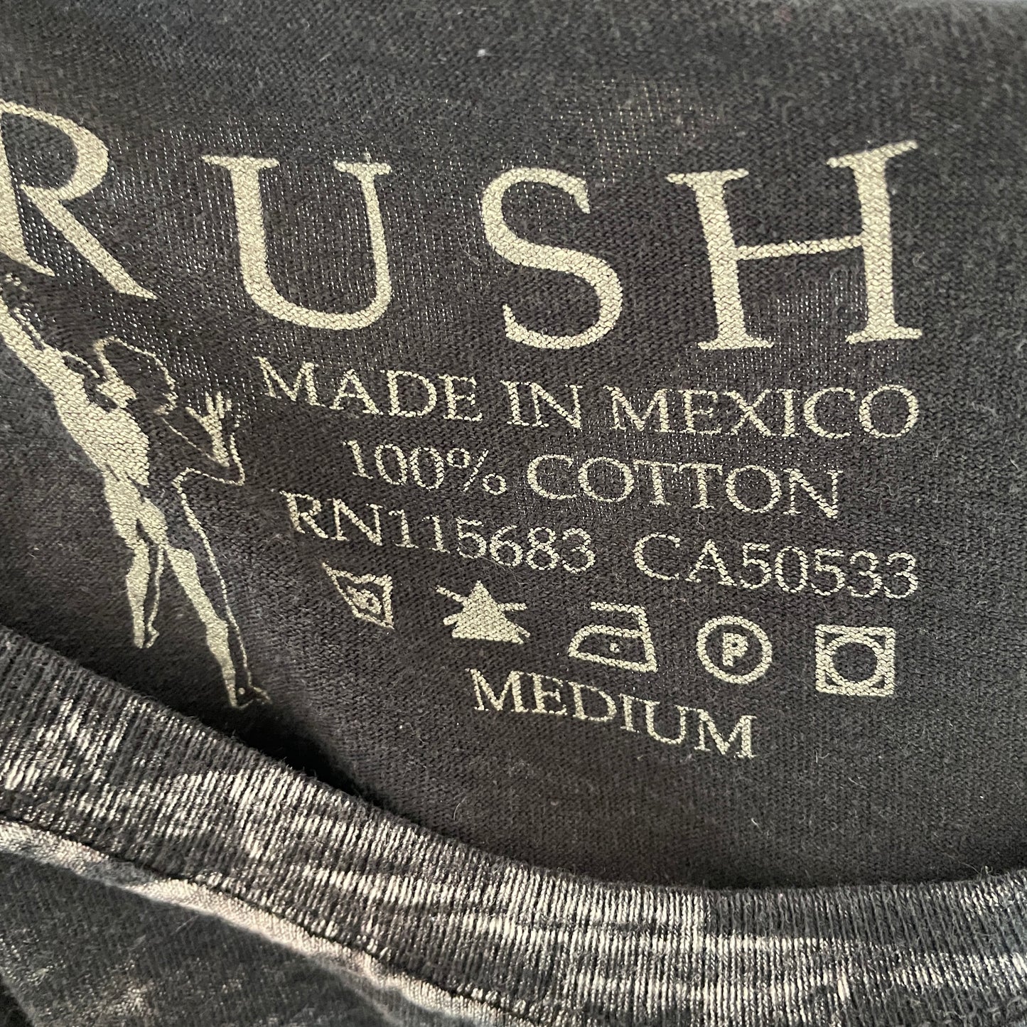 Sjælden Vintage Rush Tour Tee Med Rygprint