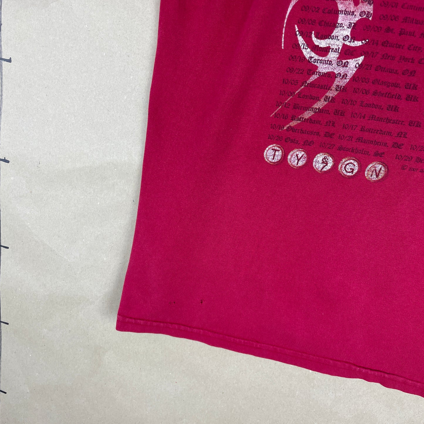 Rød Vintage Rush Snakes & Arrows Tour 2007 T-Shirt Med Rygprint