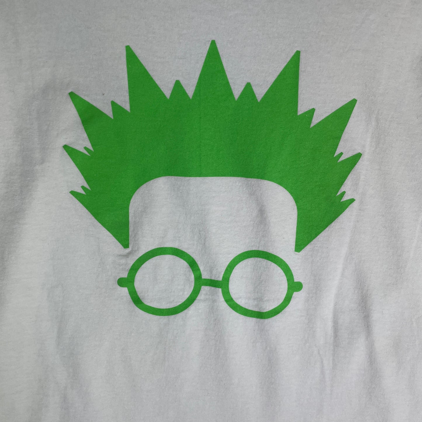 Hvid Vintage Nerd Focus T-Shirt Med Front- Og Rygprint