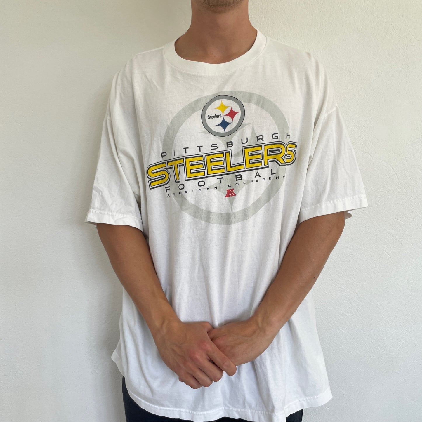 Hvid NFL "Pittsburgh Steelers" T-Shirt