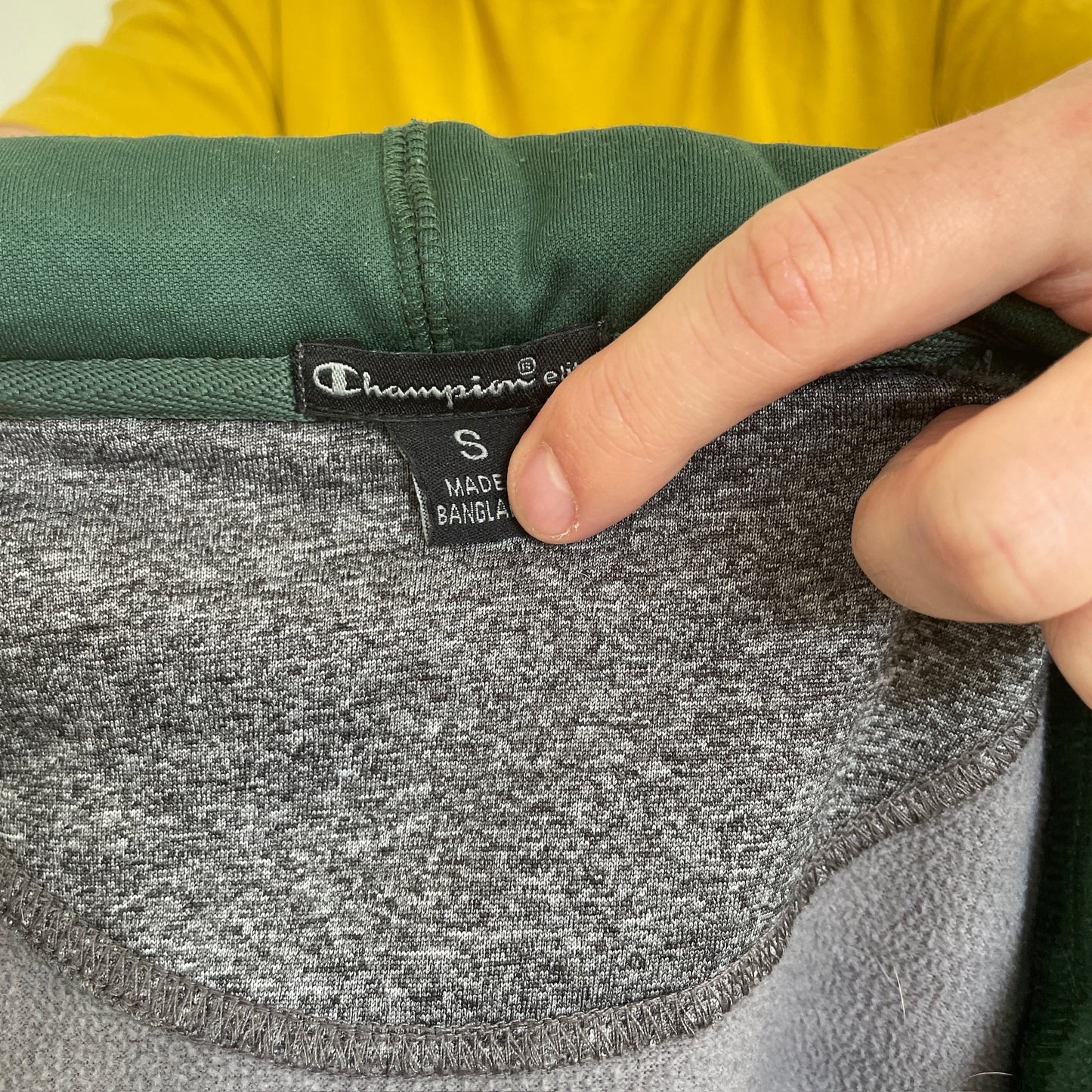 Grå & Grøn "Oregon" Champion Hoodie