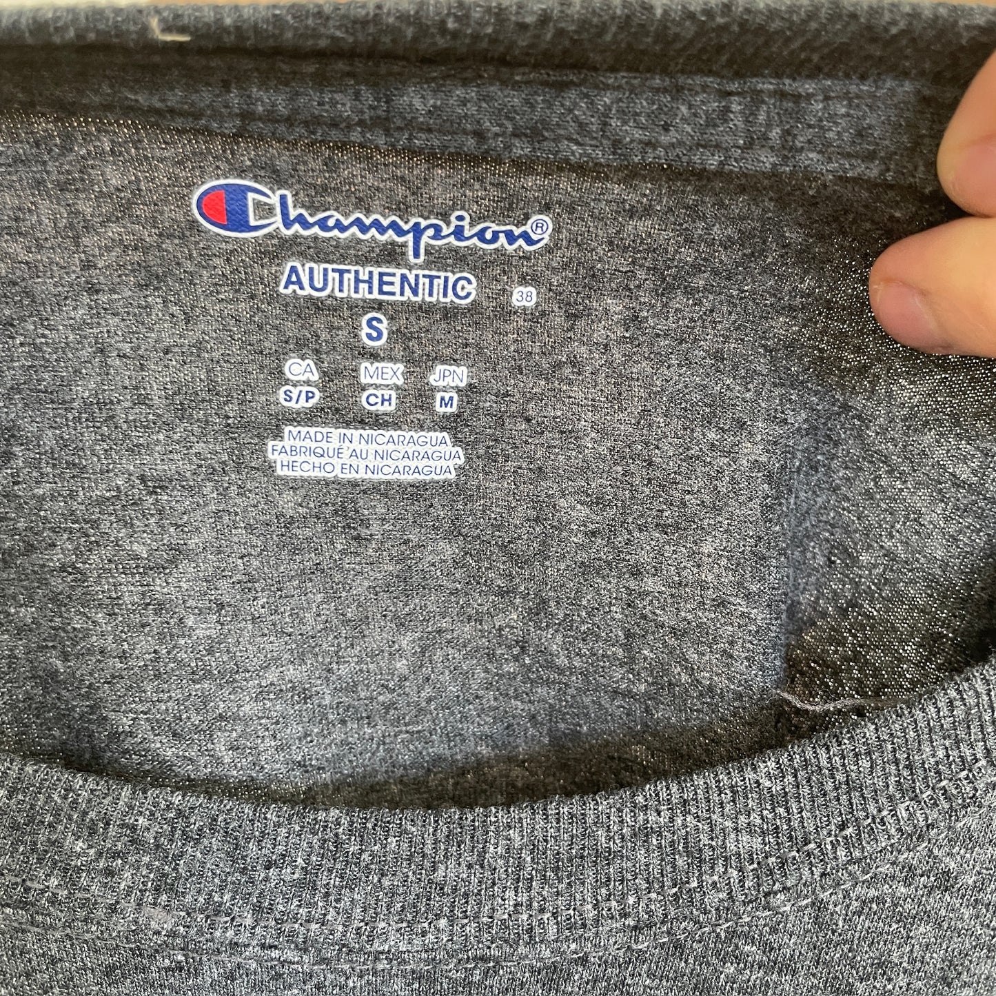 Grå Vintage Champion "Maryland Terps" T-Shirt