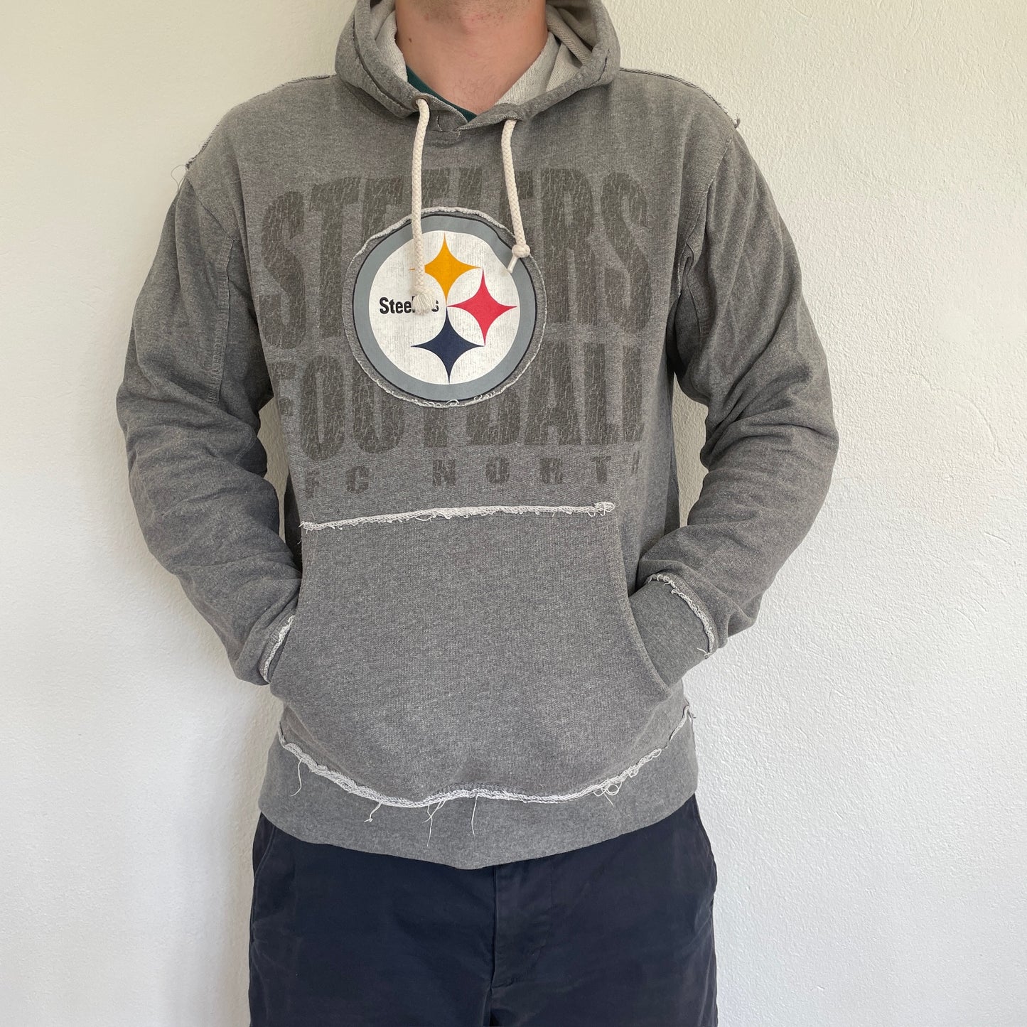 Grå NFL Pittsburgh Steelers Hoodie