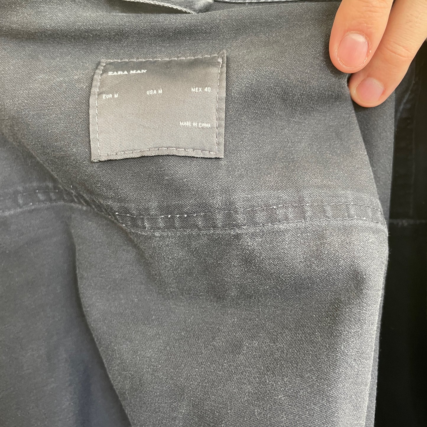 Blå "Asiatisk Inspireret" Vintage Zara Denimjakke