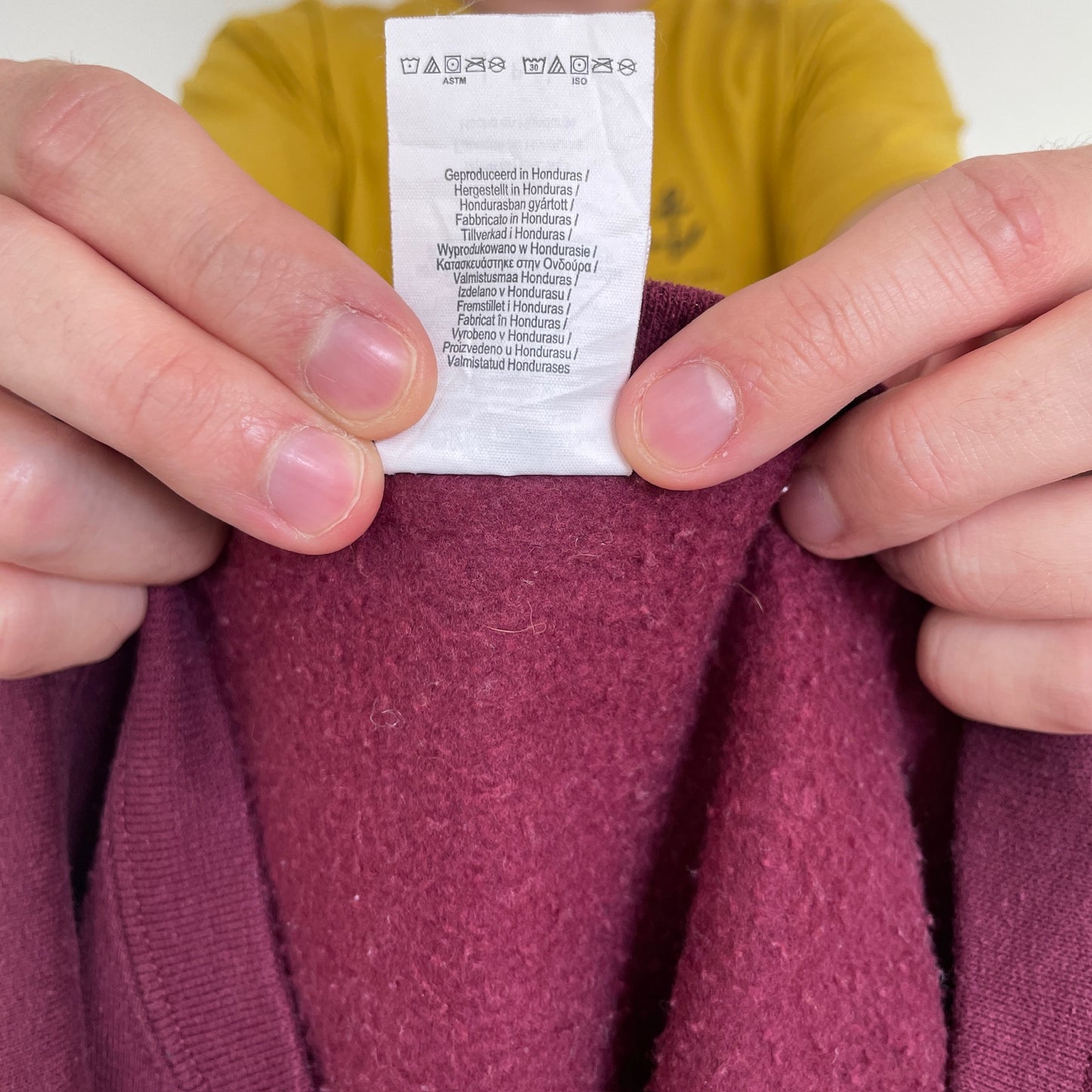 Bordeaux Rød Vintage "Havard" Sweatshirt