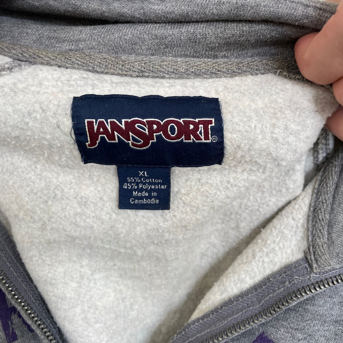 Grå Vintage "Winona State Warriors" 1/4 Zip