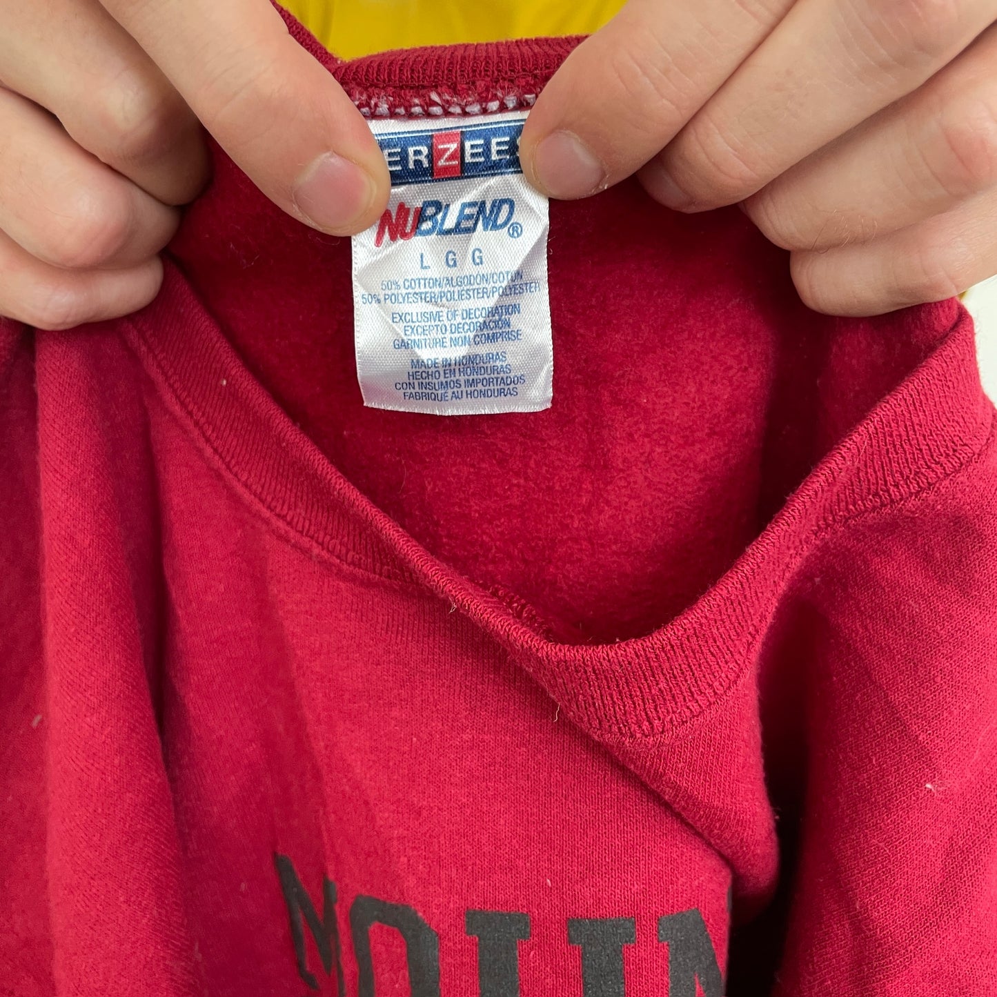 Bordeaux Rød Vintage "Mount Rushmore" Sweatshirt