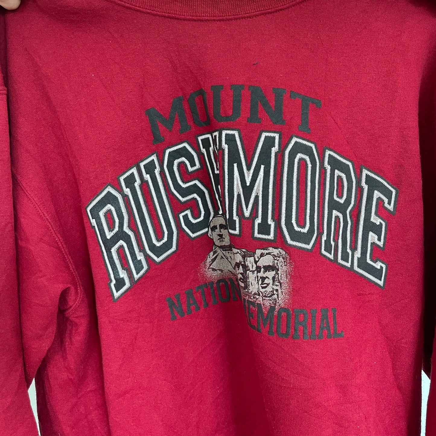 Bordeaux Rød Vintage "Mount Rushmore" Sweatshirt