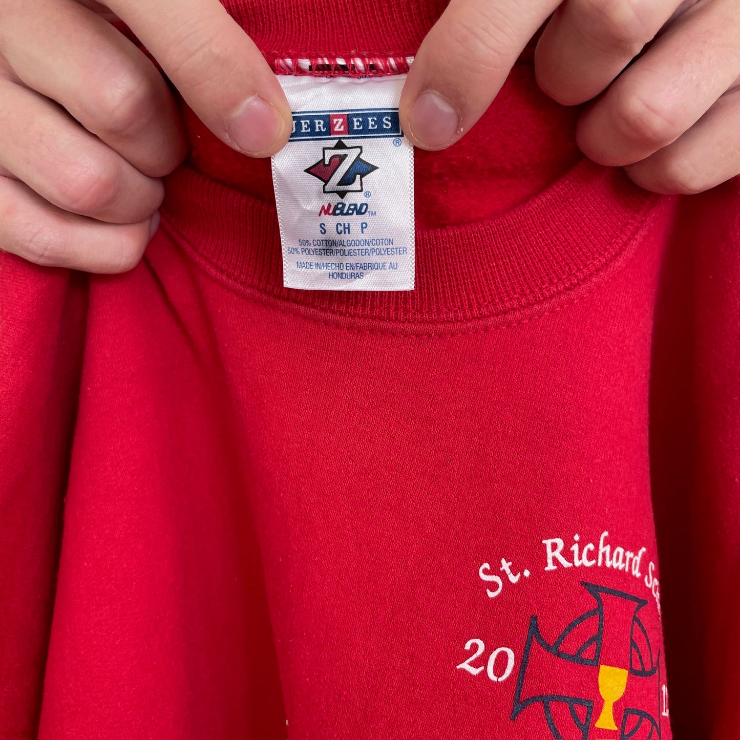 Rød Vintage "St. Richards School" Sweatshirt