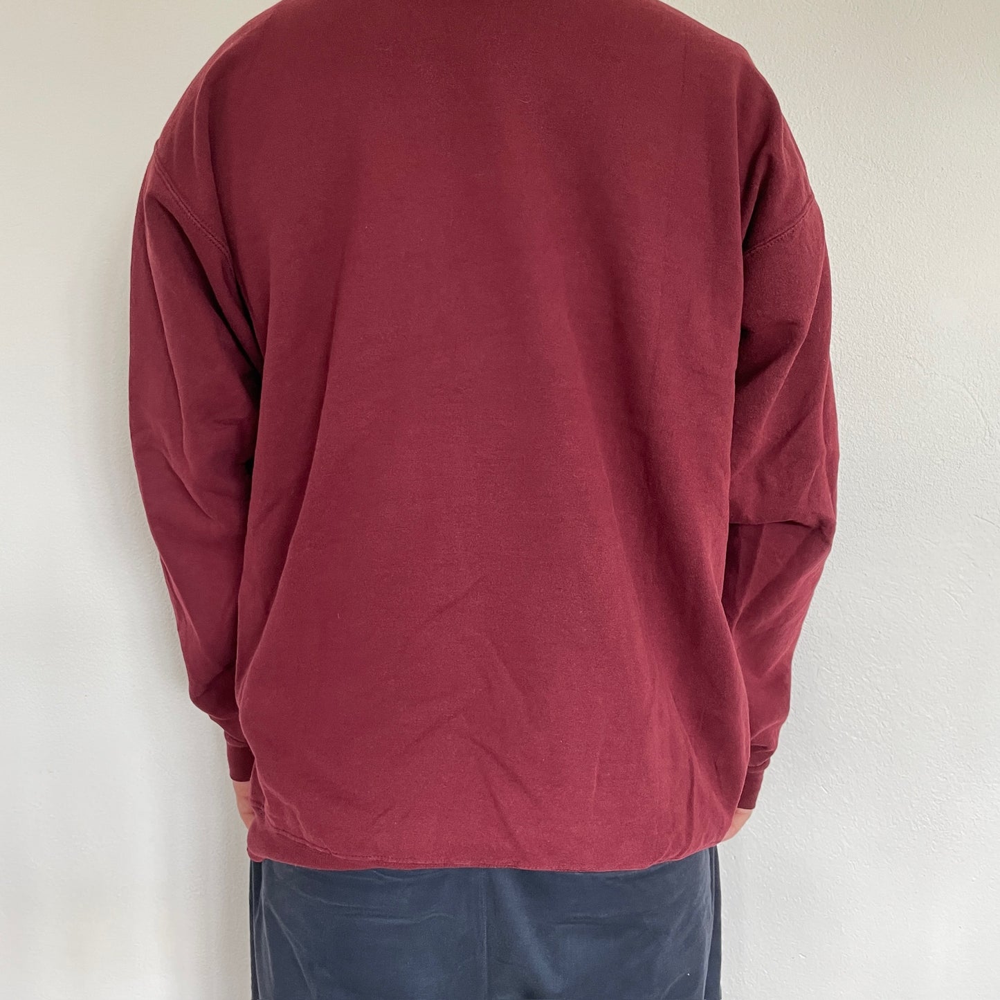 Vintage Bourdeaux Rød "Trinity School" Sweatshirt