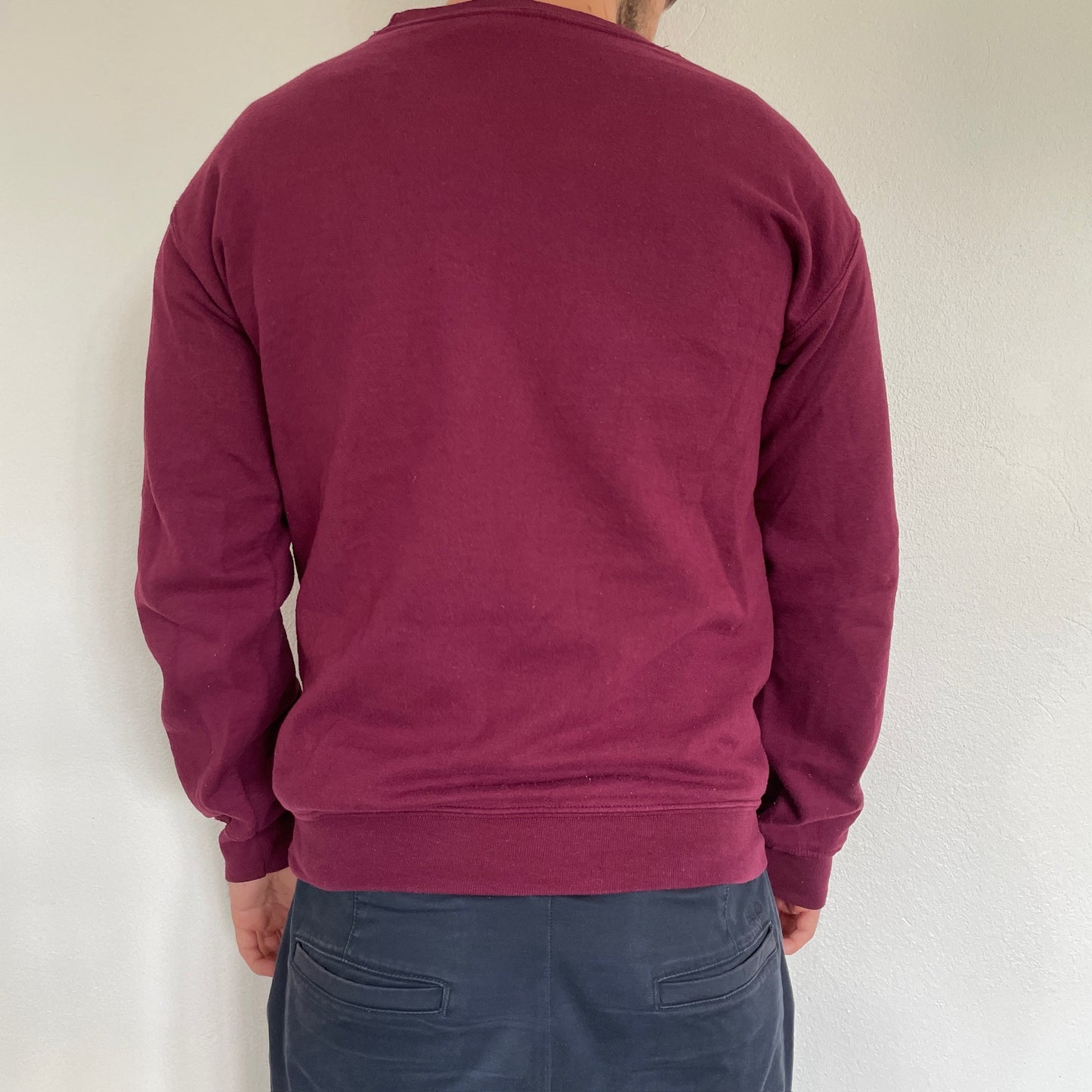 Vintage Bordeaux Rød "Havard Universitet" Sweatshirt