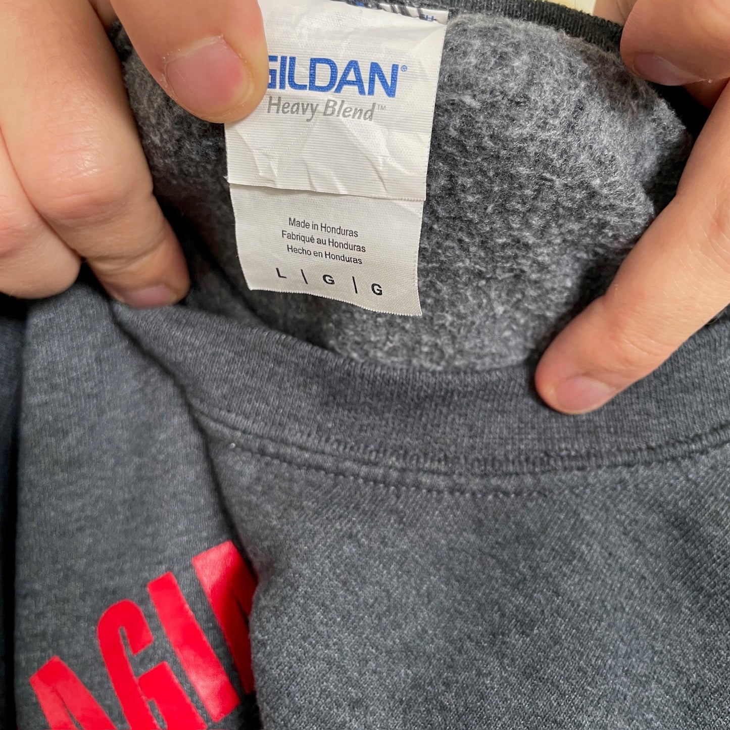 Grå Vintage "Saginaw Valley University" Sweatshirt