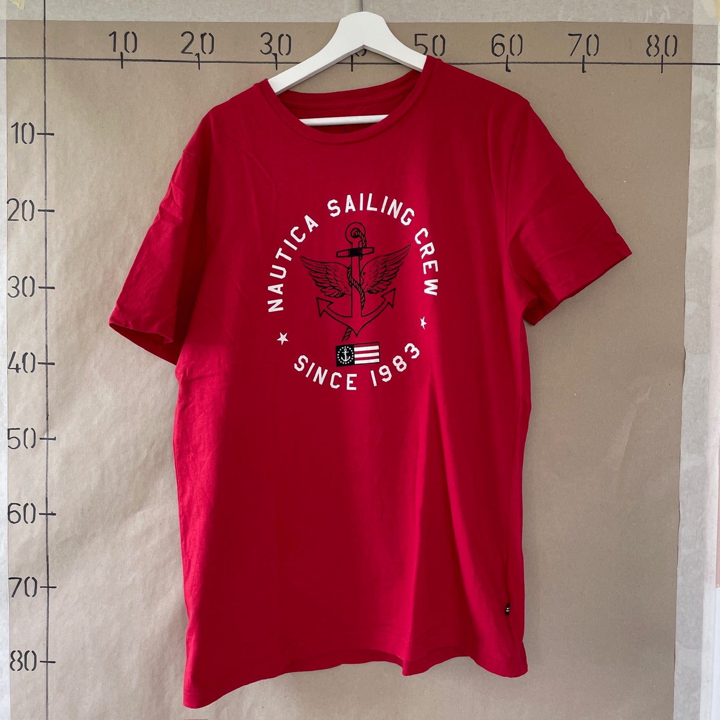 Mørkerød Vintage Nautica T-Shirt