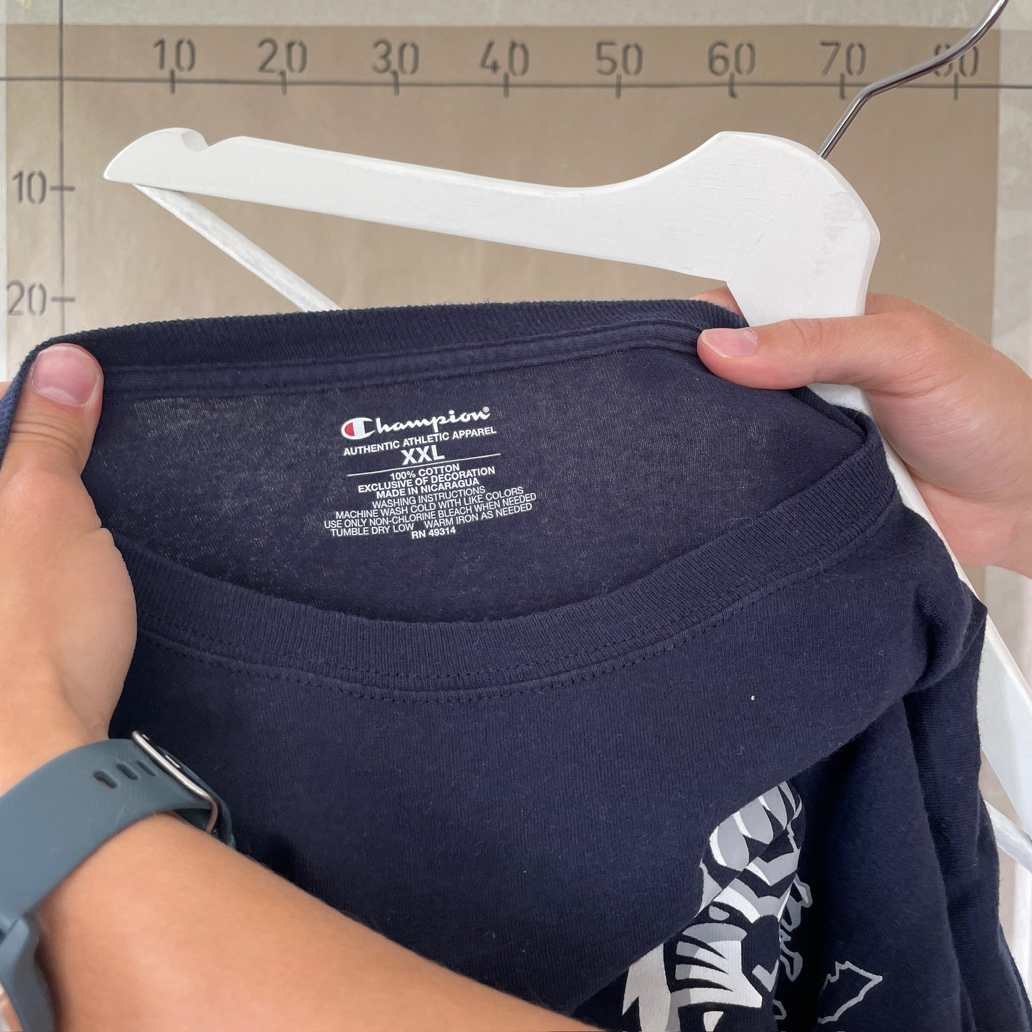 Mørkeblå Vintage T-Shirt