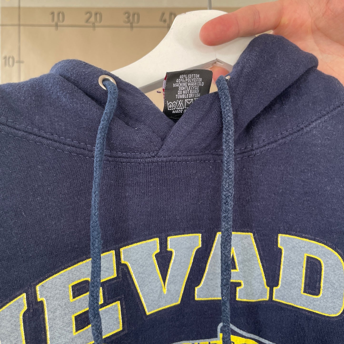 Blå Vintage "Nevada" Hoodie