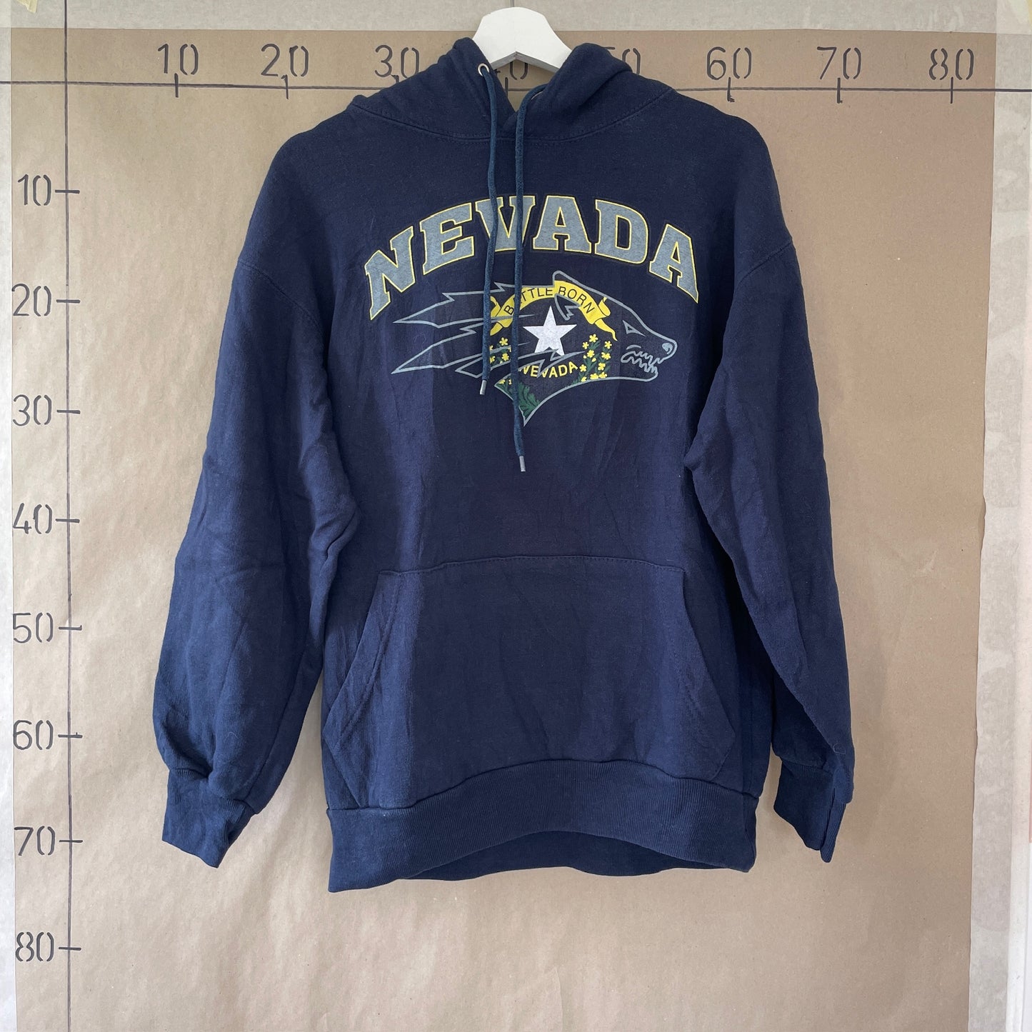 Blå Vintage "Nevada" Hoodie
