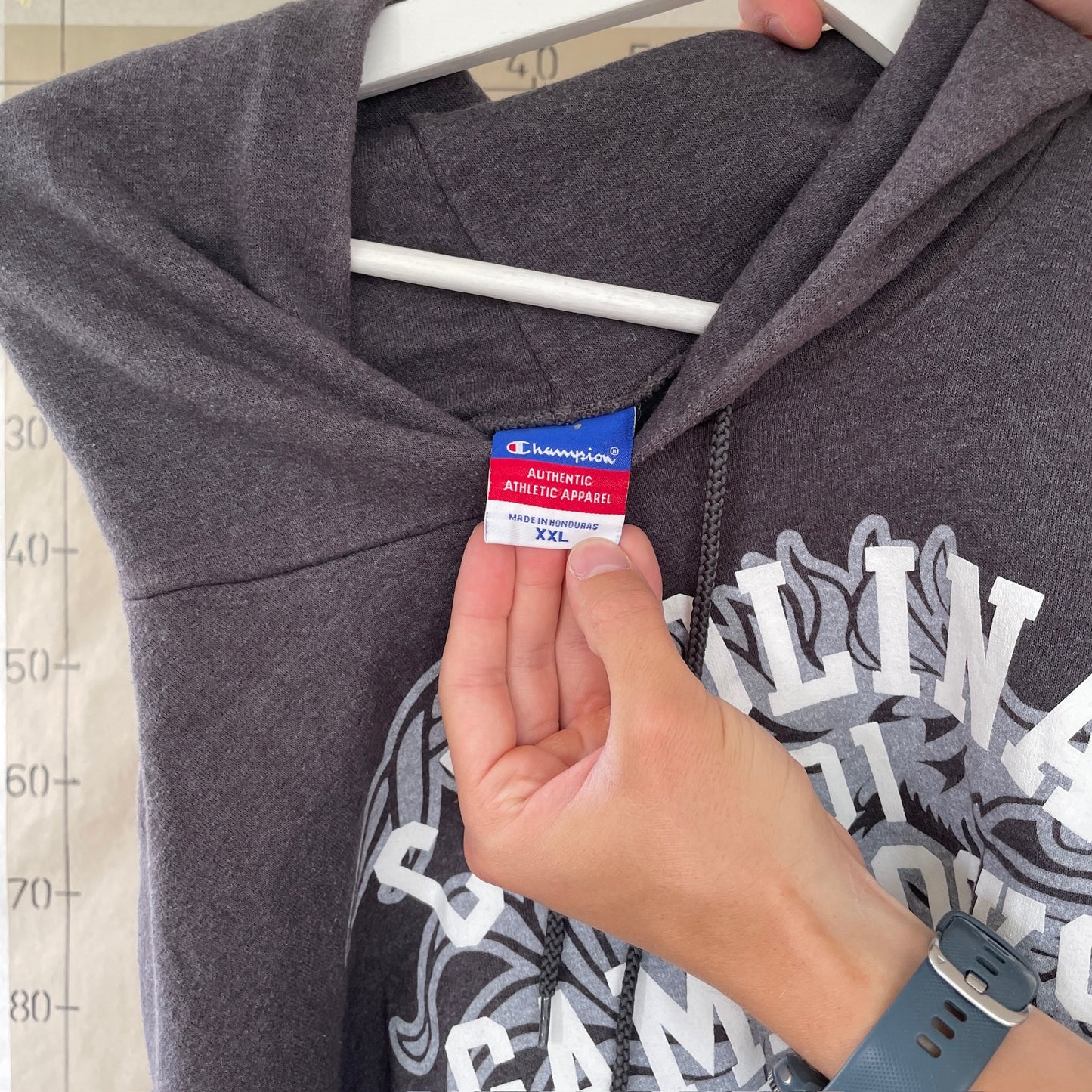 Grå Vintage Hoodie