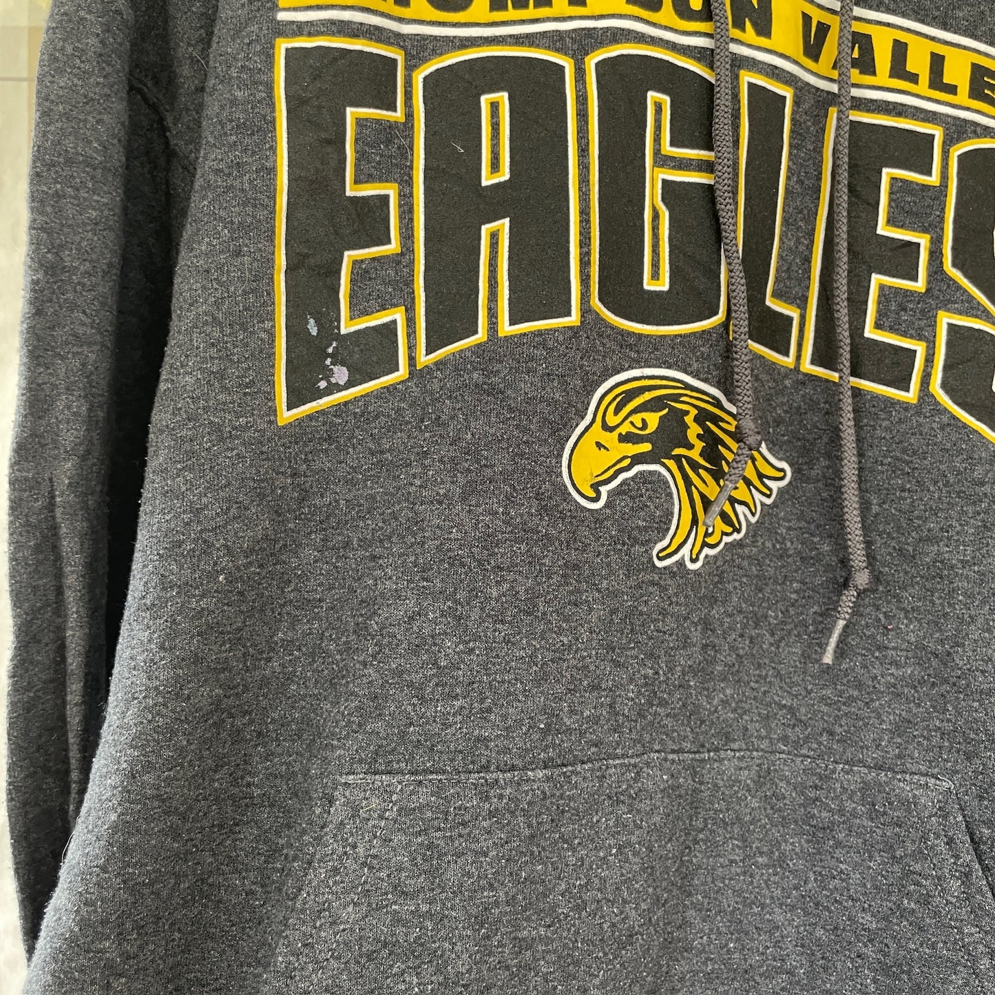 Grå Vintage "Eagles" Hoodie