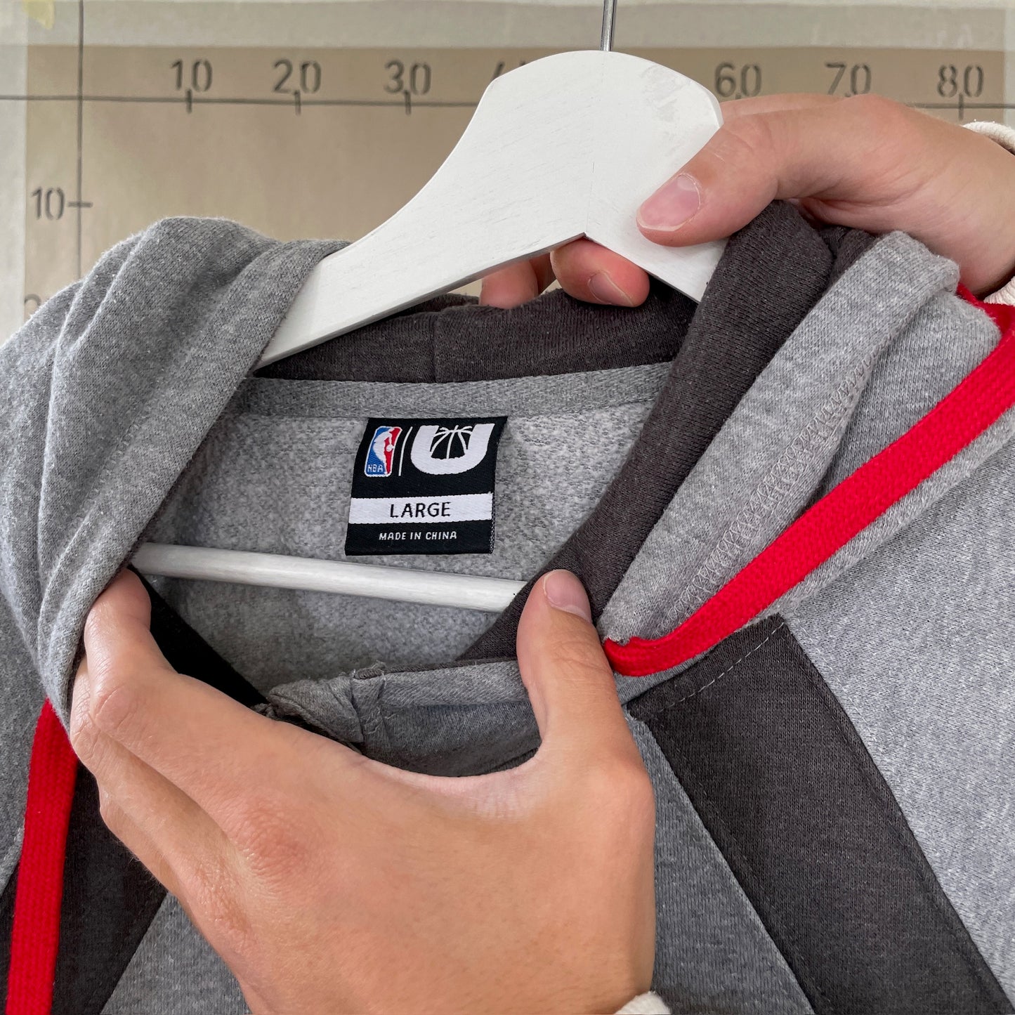 Grå NBA "Bulls" Hoodie