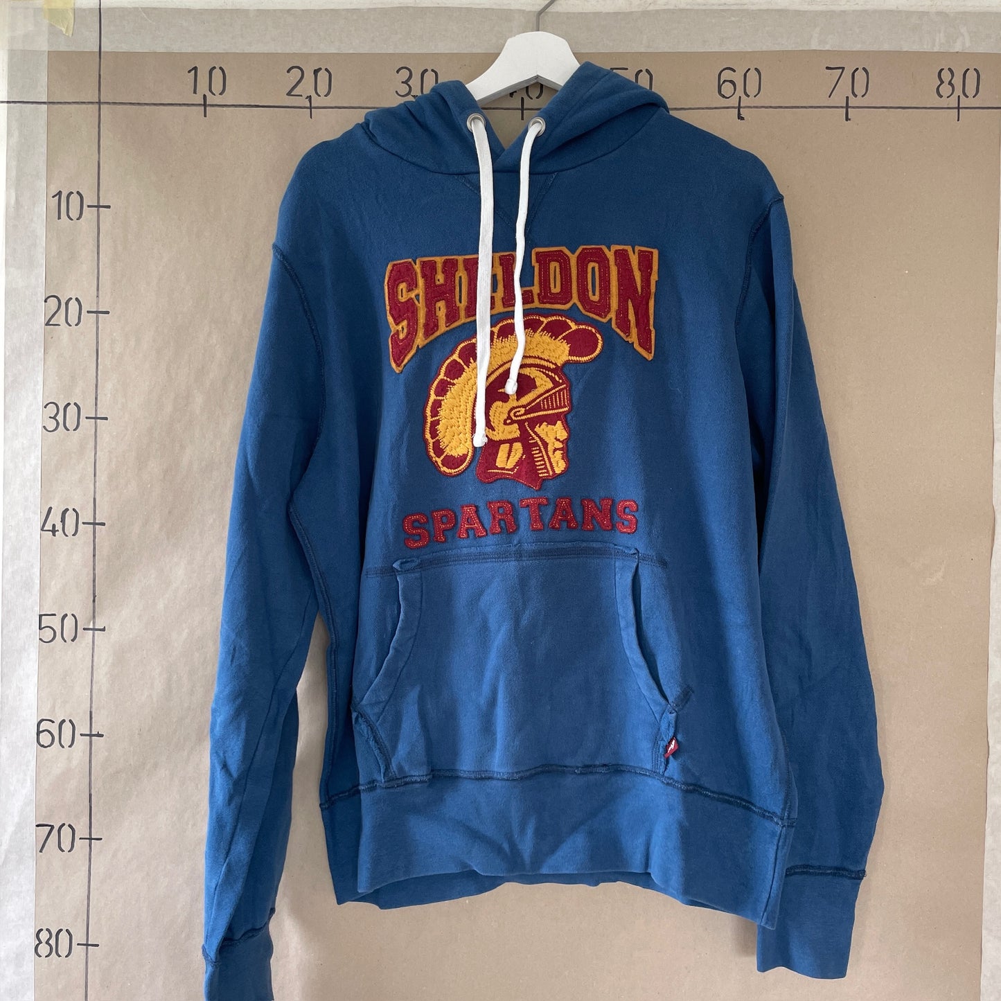 Blå Vintage Hoodie