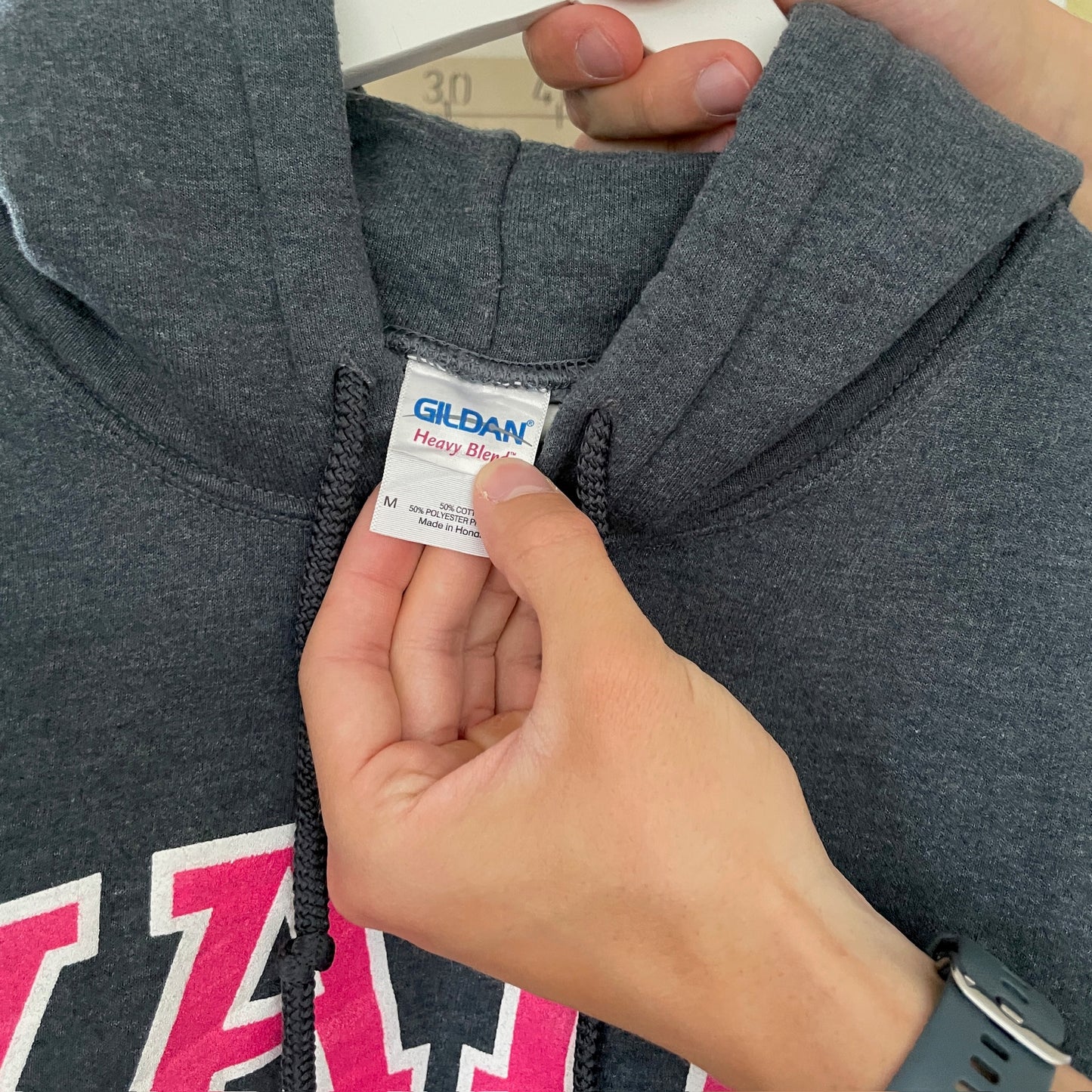 Grå Vintage Hoodie