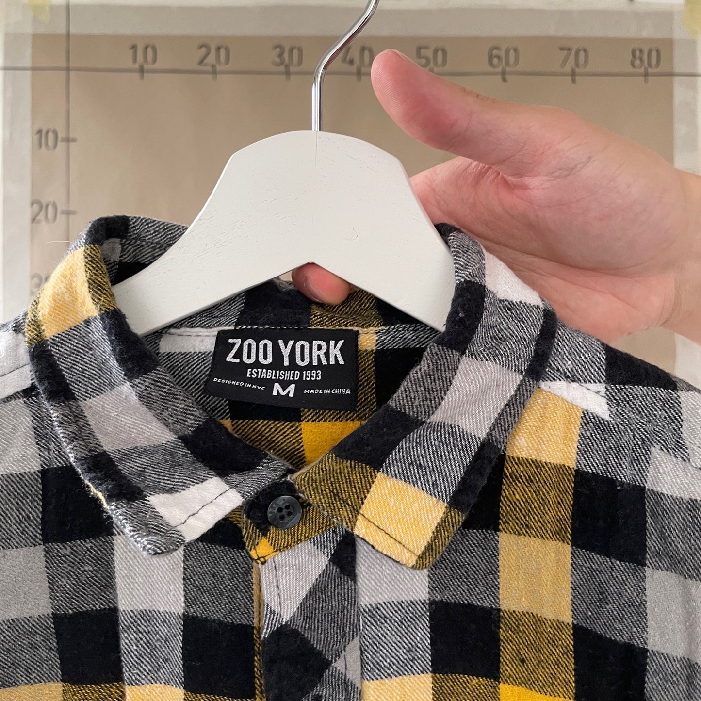 Gul & Sort Vintage Skjorte