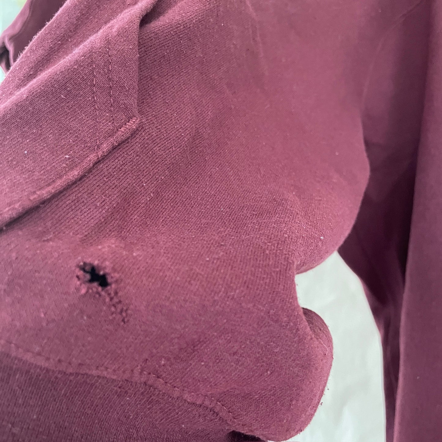 Bordeaux Rød Vintage Hoodie