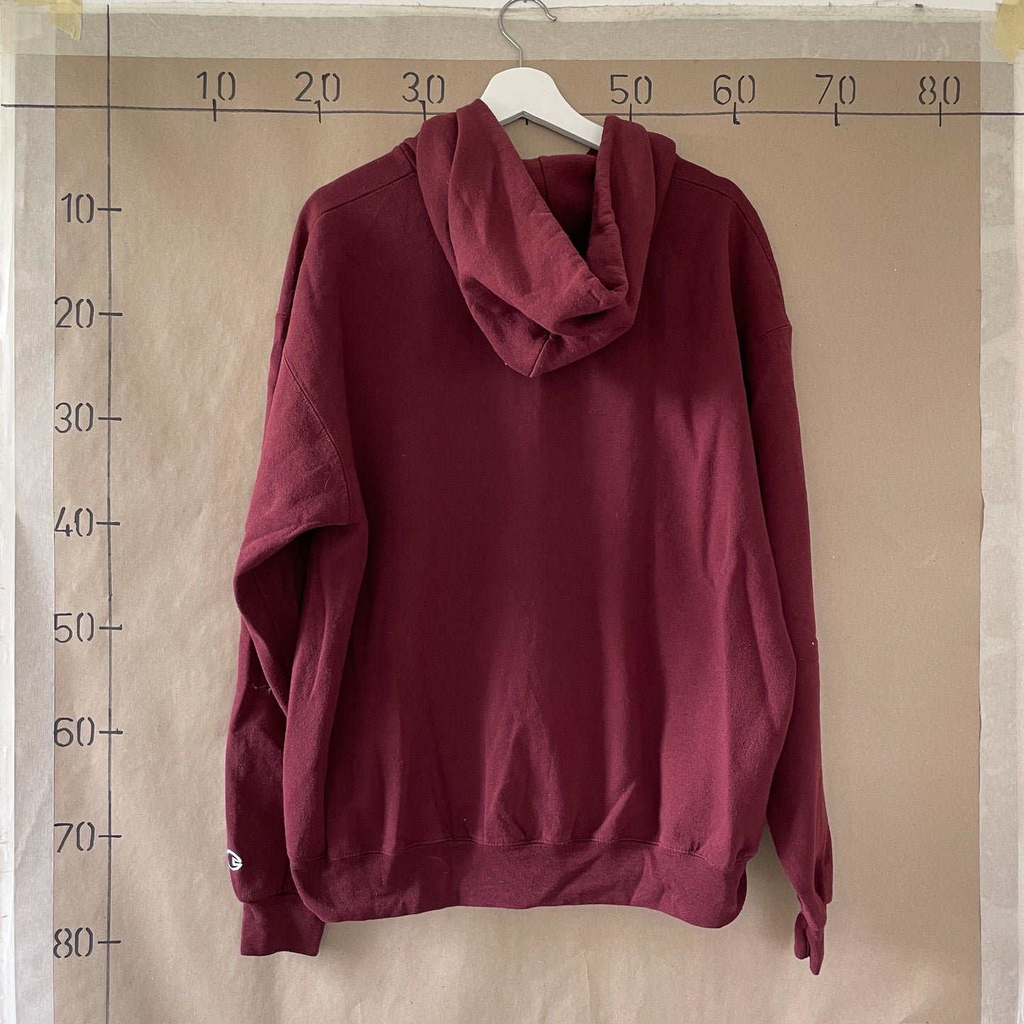 Bordeaux Rød Vintage Hoodie