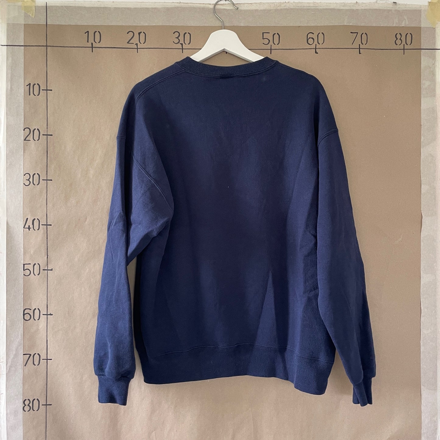 Mørkeblå Vintage "Hockey" Sweatshirt