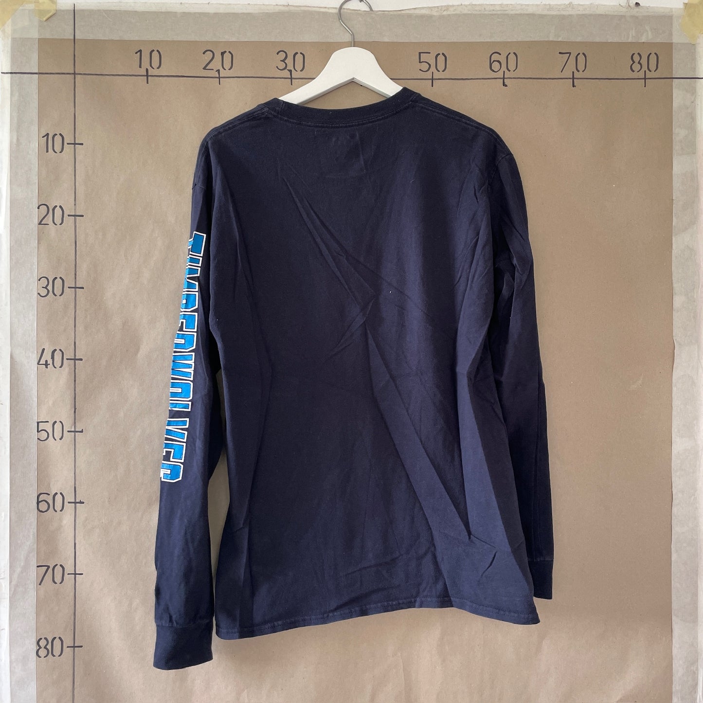 Mørkeblå Vintage Langærmet "Northwood" T-Shirt