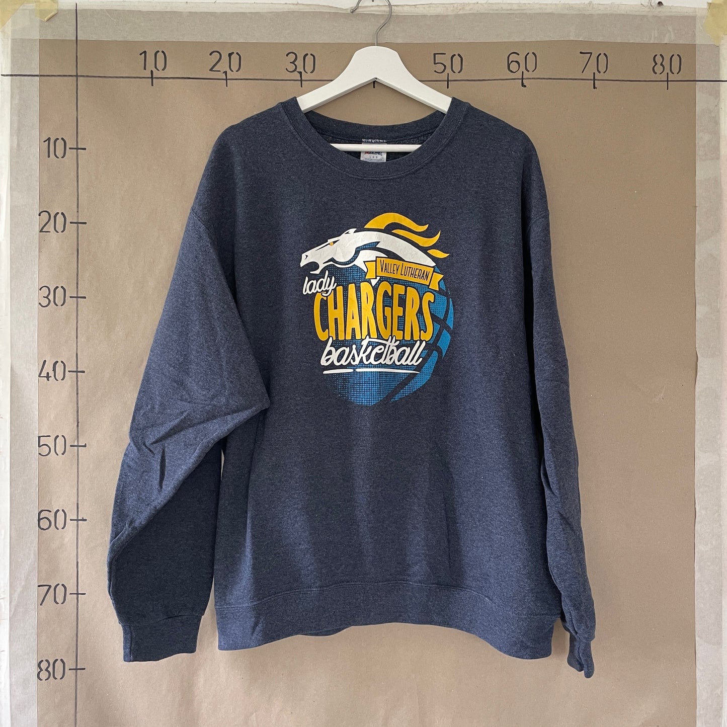 Grå Vintage "Basketball" Sweatshirt