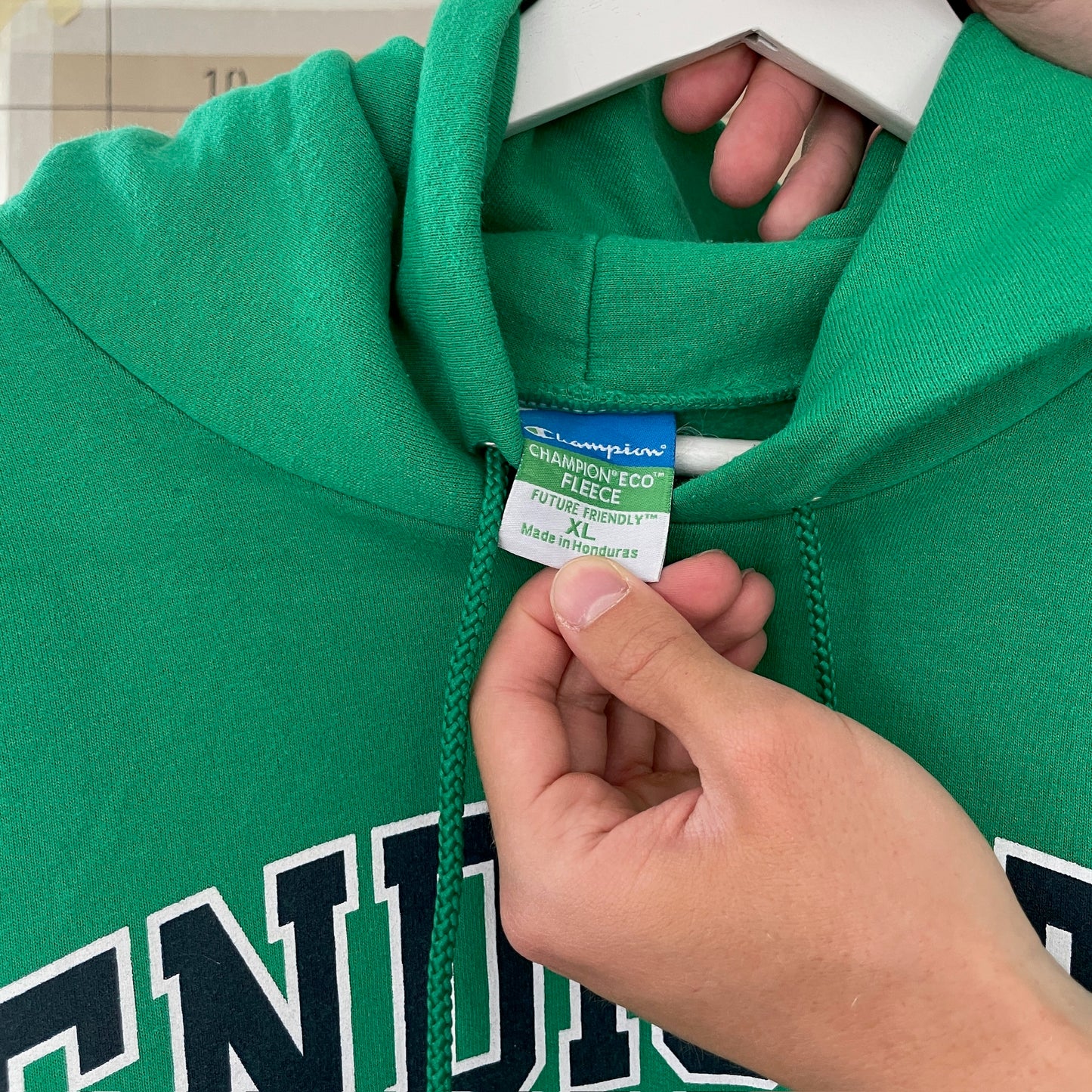 Grøn Vintage "College" Hoodie