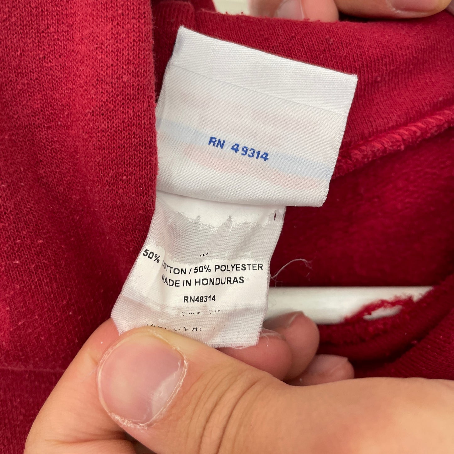 Rød Vintage "College" Hoodie
