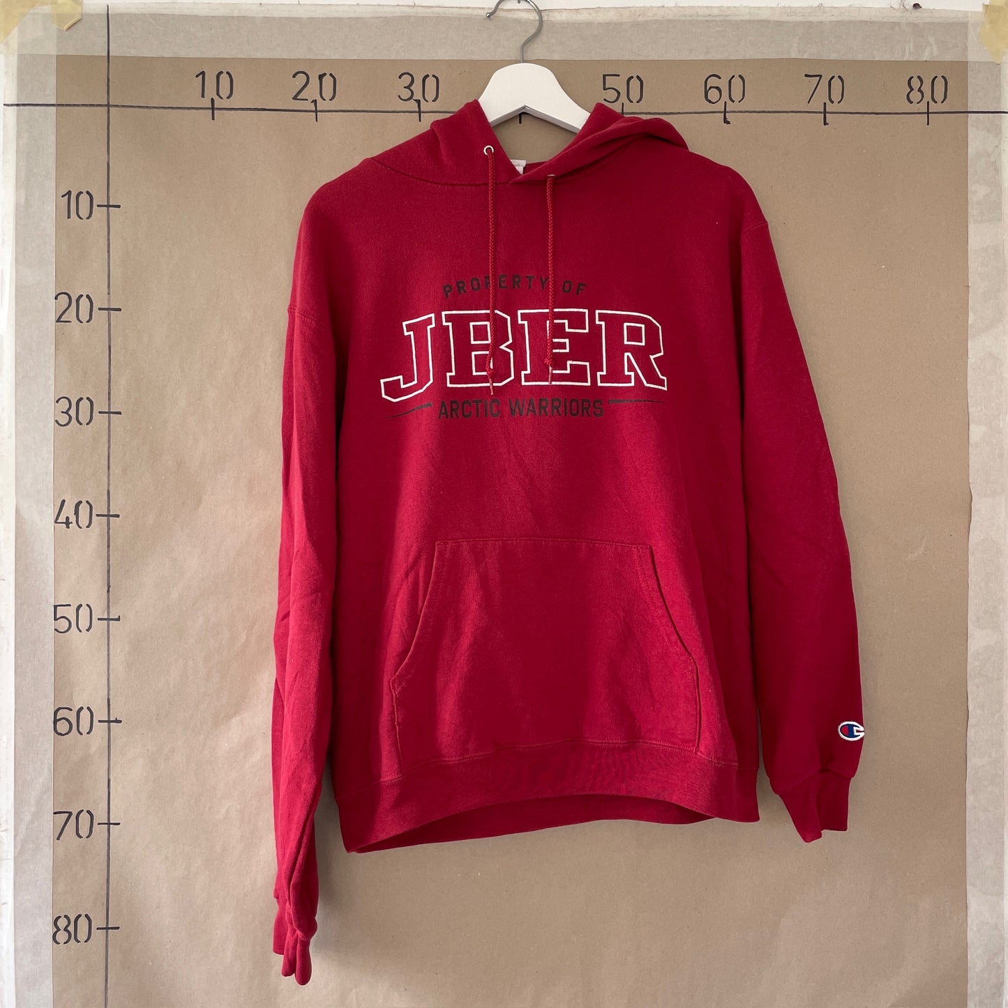 Rød Vintage "College" Hoodie