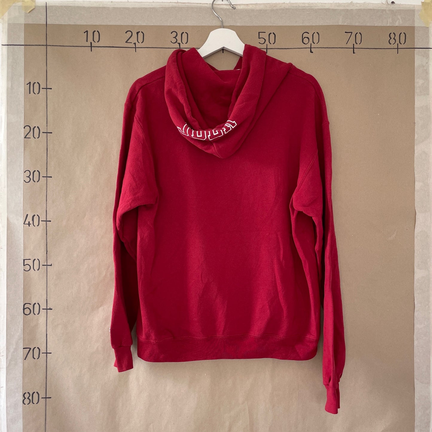Rød Vintage "College" Hoodie