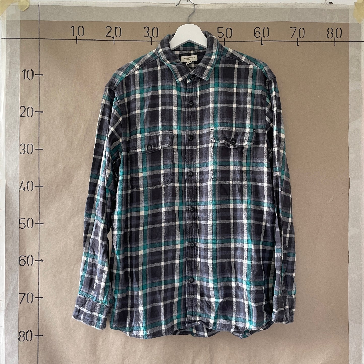 Grøn & Sort Vintage Ternet Skjorte