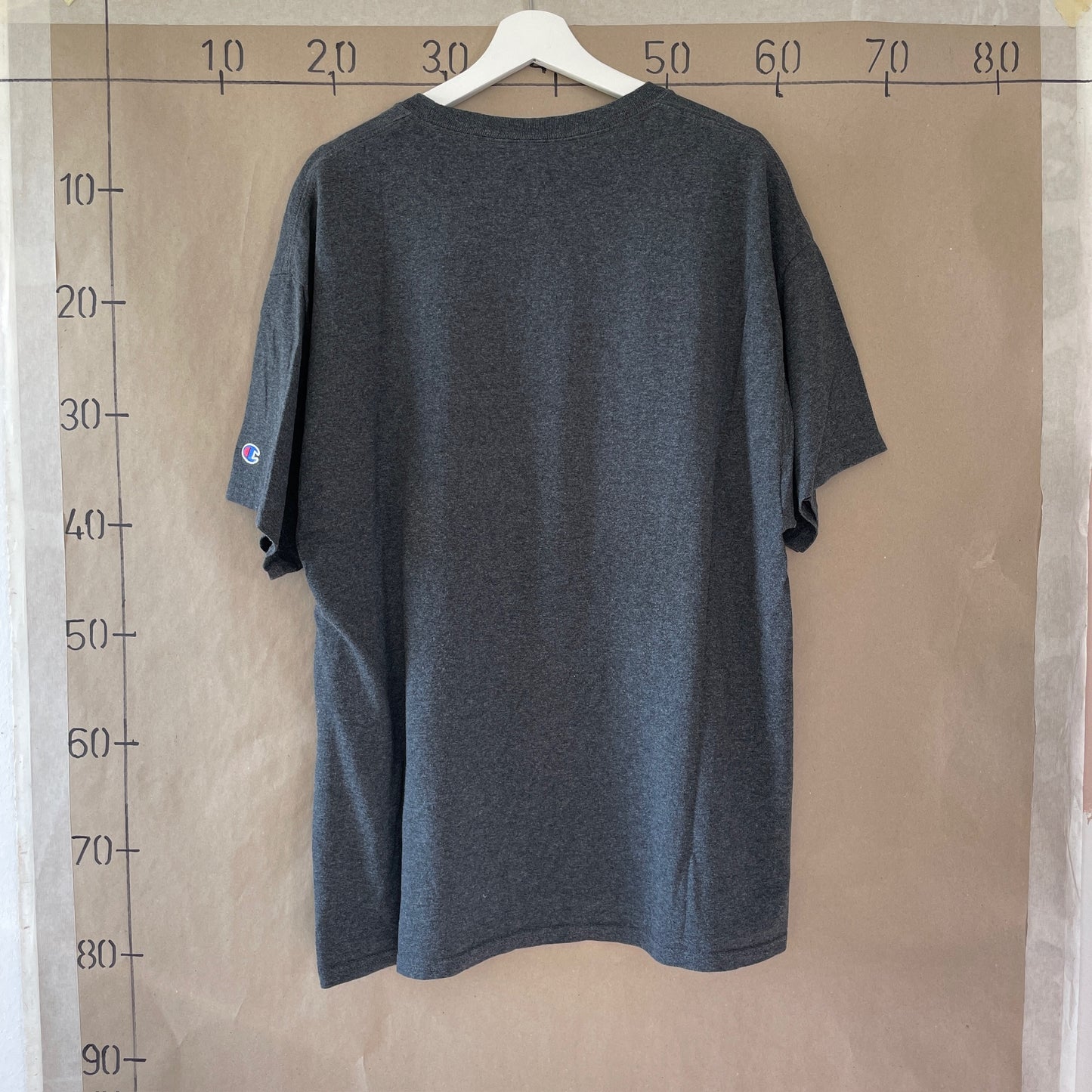 Grå & Rød Vintage "University" T-Shirt