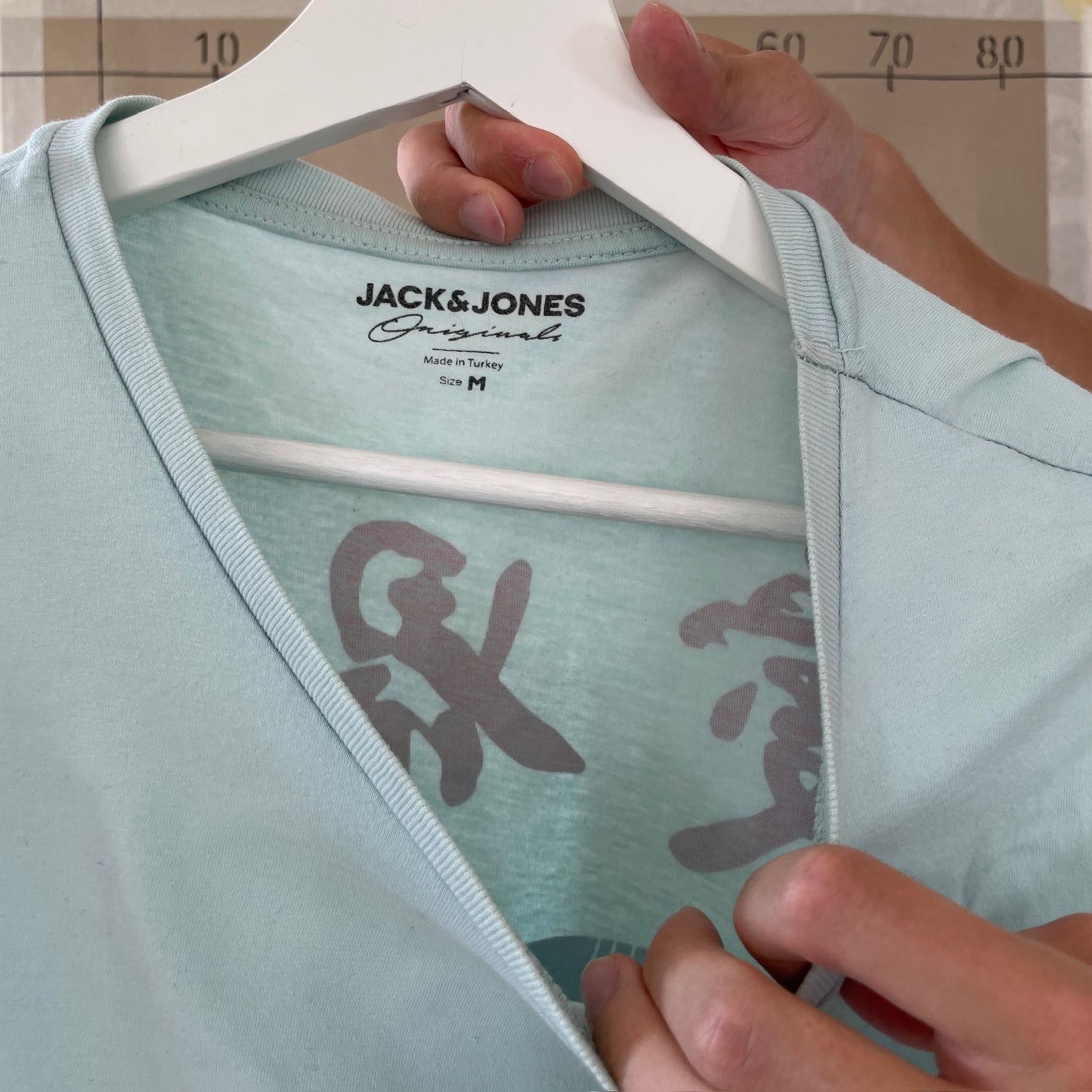 Turkis Blå Vintage "Anime" T-Shirt